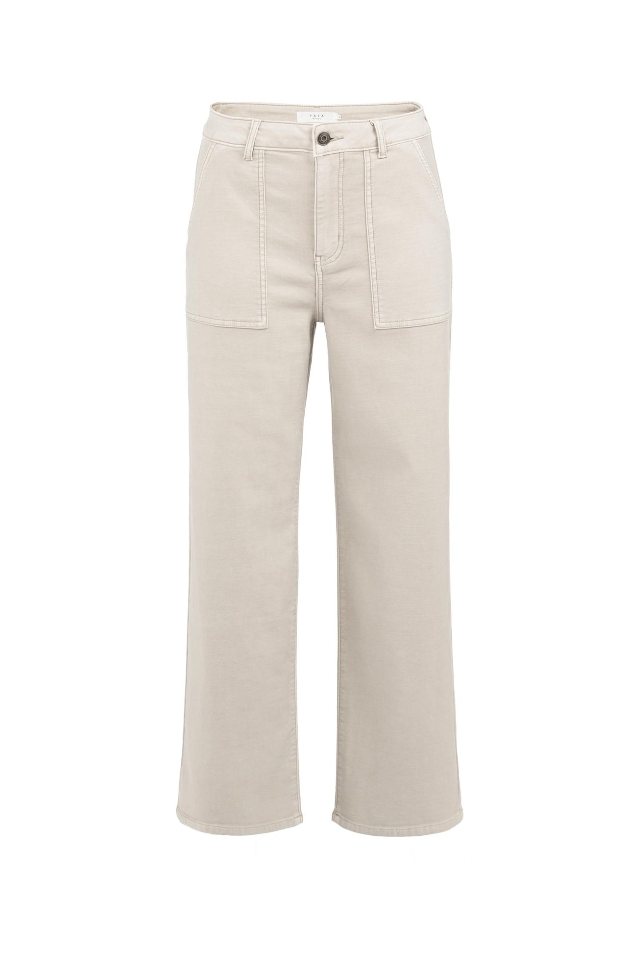 Cargo trousers with straight legs and high waist (L30) - Type: product