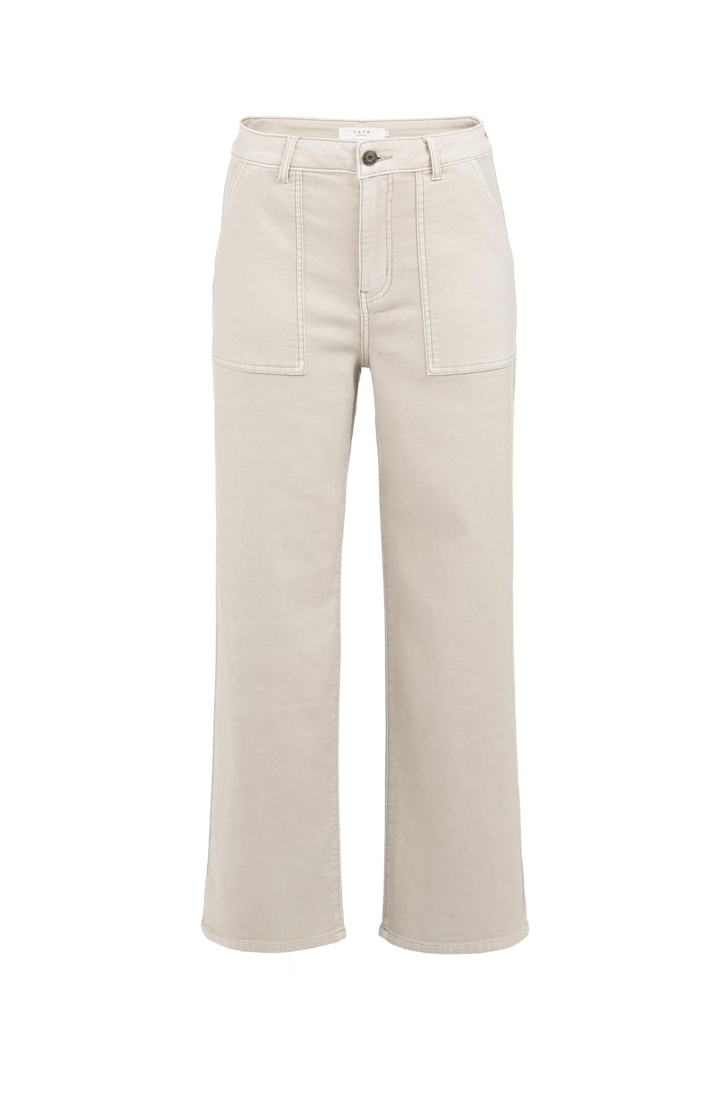 Cargo trousers with straight legs and high waist (L30) - Type: product