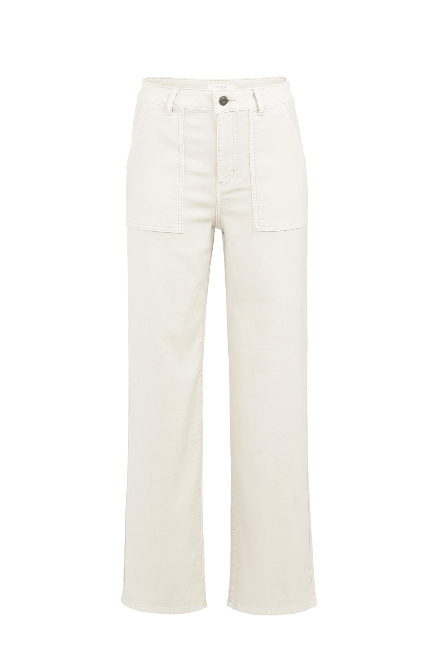 Cargo trousers with straight legs and patch pockets (L34) - Type: product