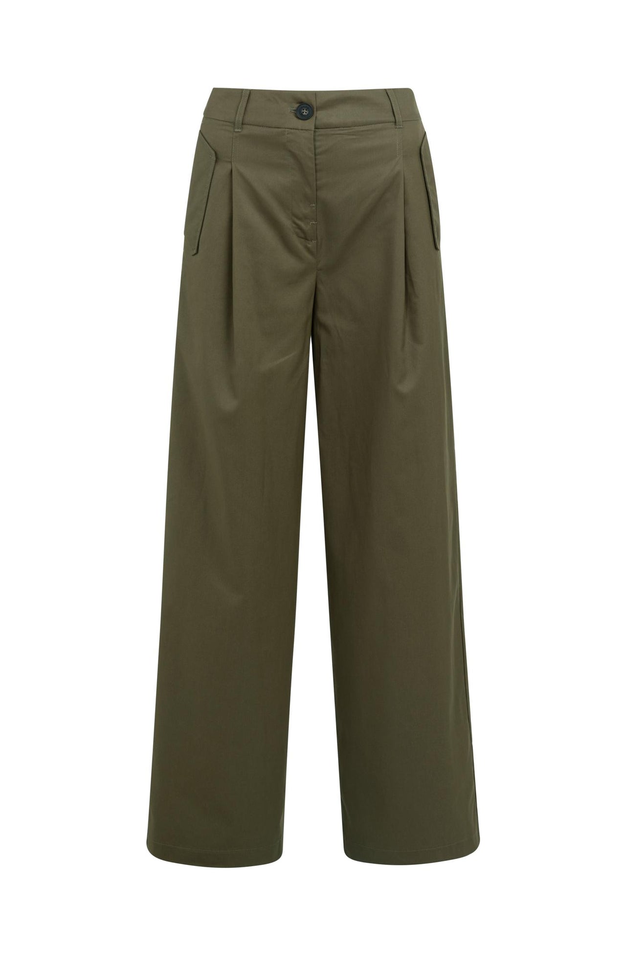 Cargo trousers with wide legs and pleat details - L30 - Type: product