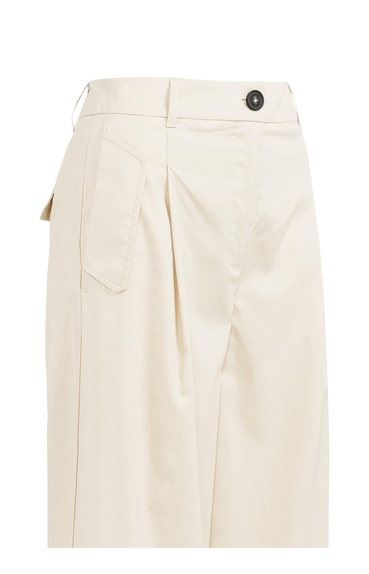 Cargo trousers with wide legs and pleat details - L30