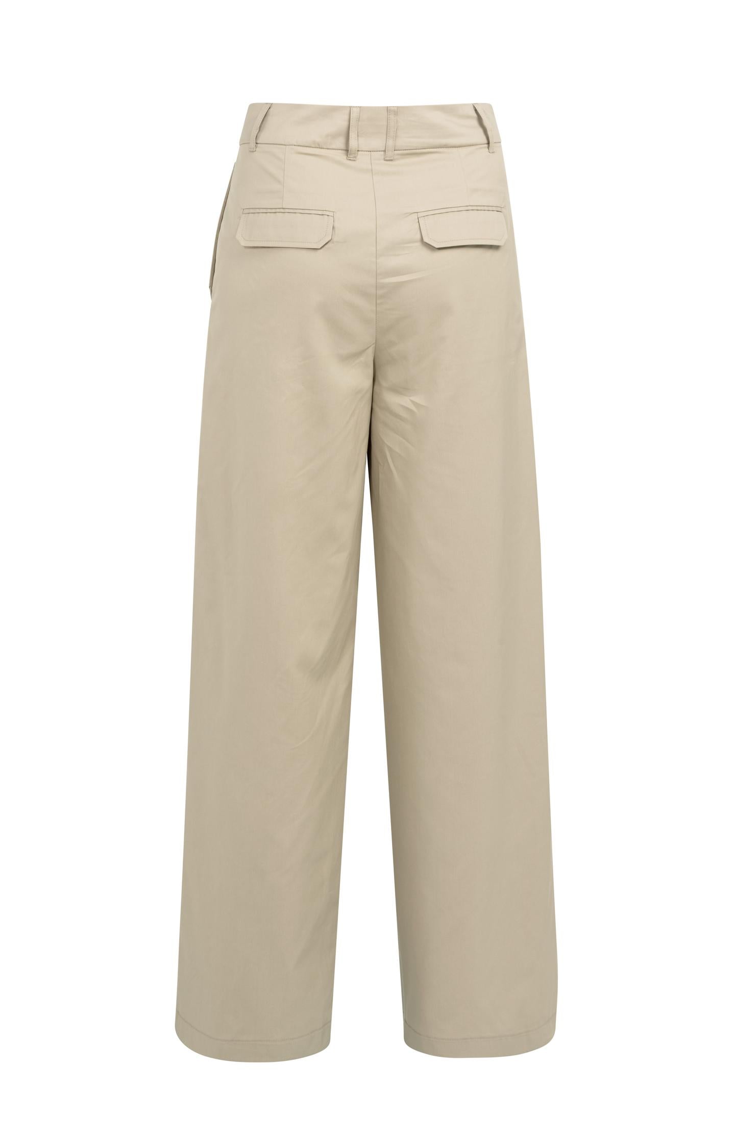Cargo trousers with wide legs and pleat details - L30