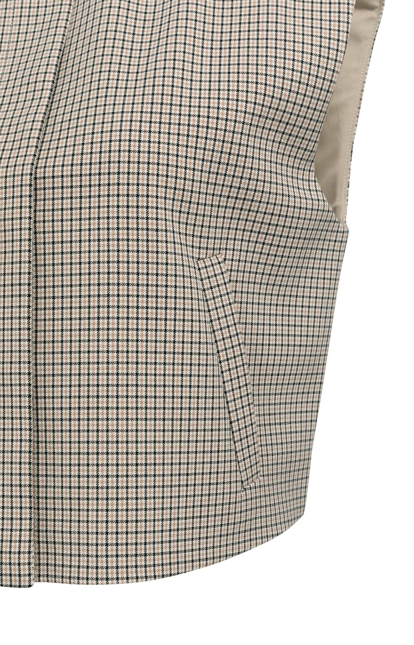 Checked gilet with shoulder pads - Type: lookbook