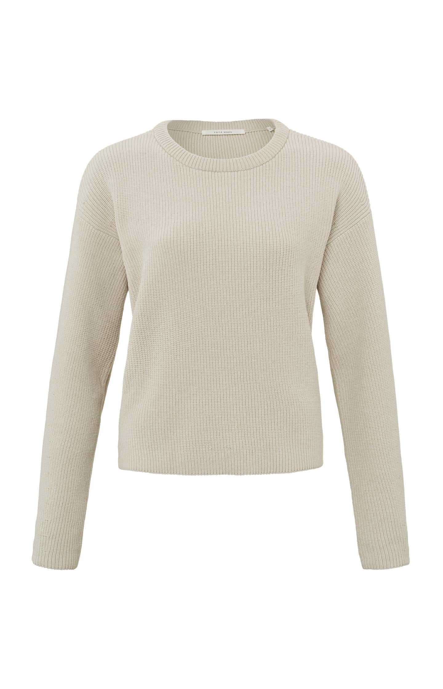 Chenille sweater with crewneck and long sleeves - Type: product