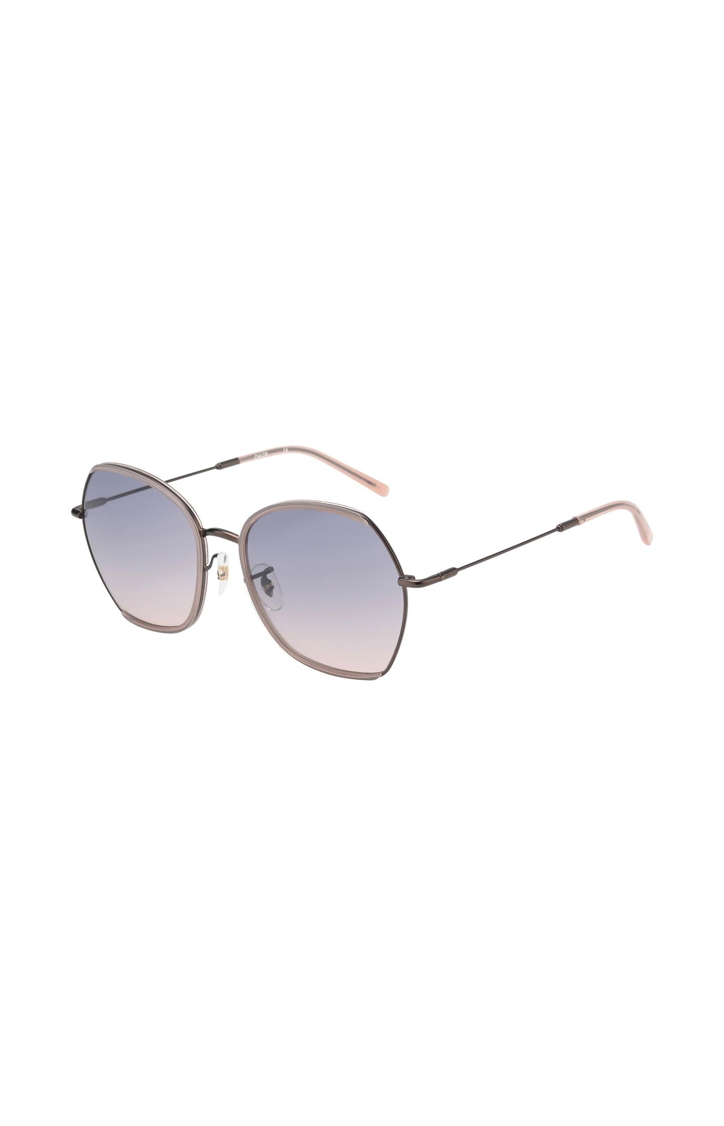 Chloe sunglasses in retro design with colored lens - Type: product