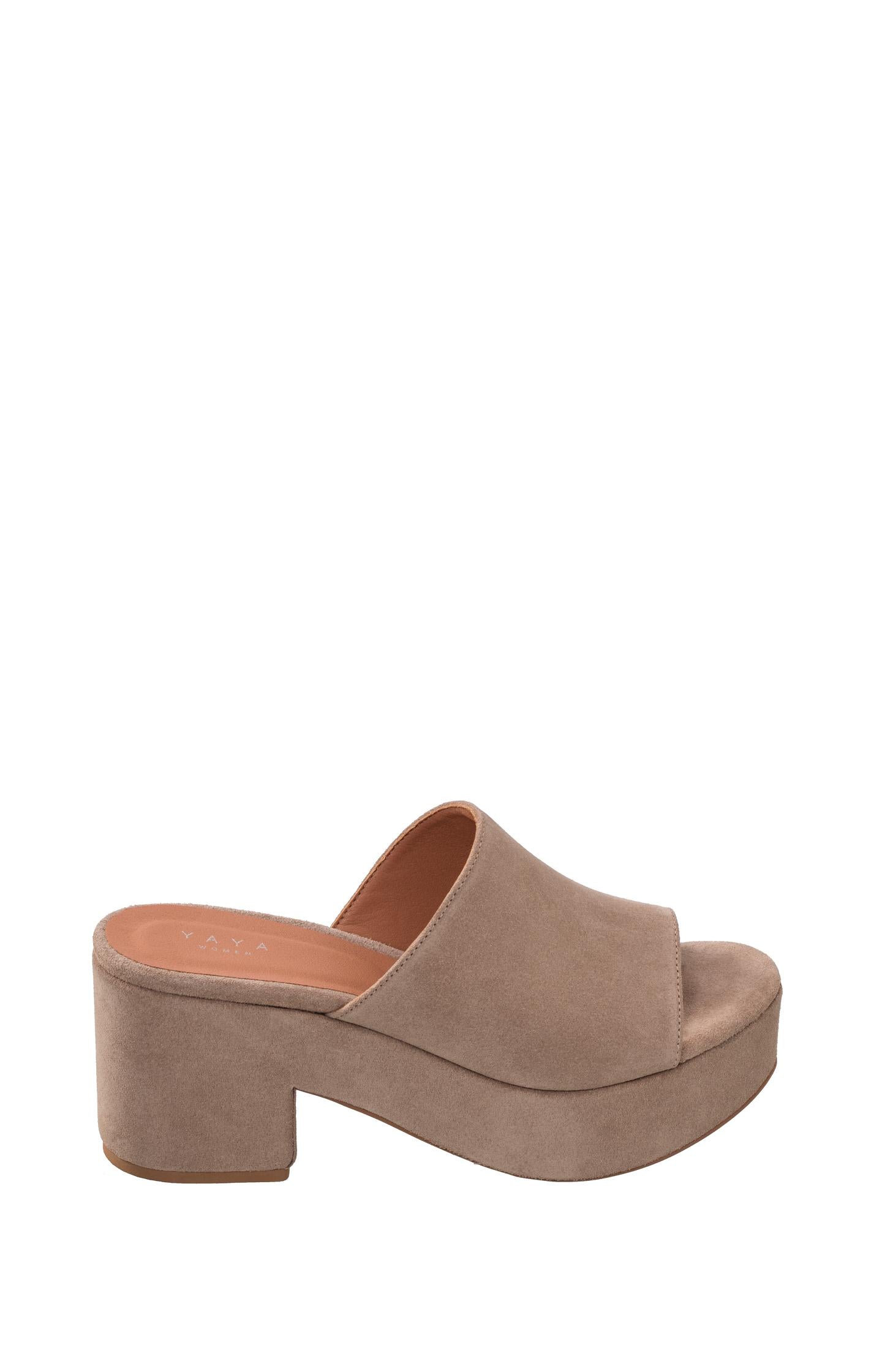 Chunky mule made from suede