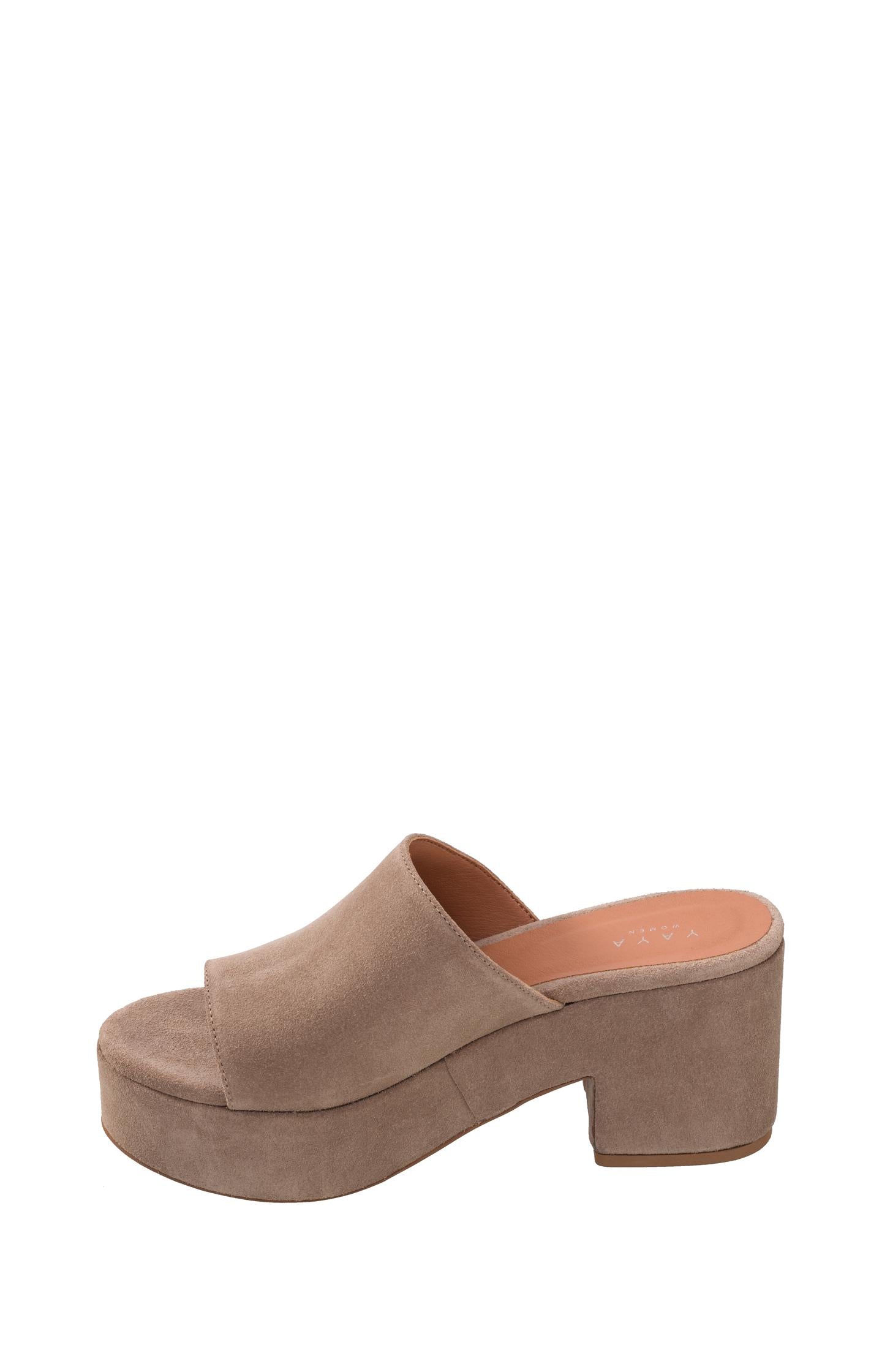 Chunky mule made from suede