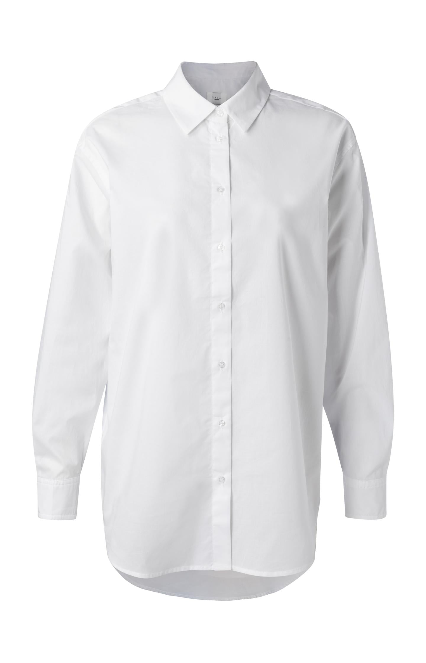 Classic poplin shirt with oversized boyfriend fit - Pure White - Type: product