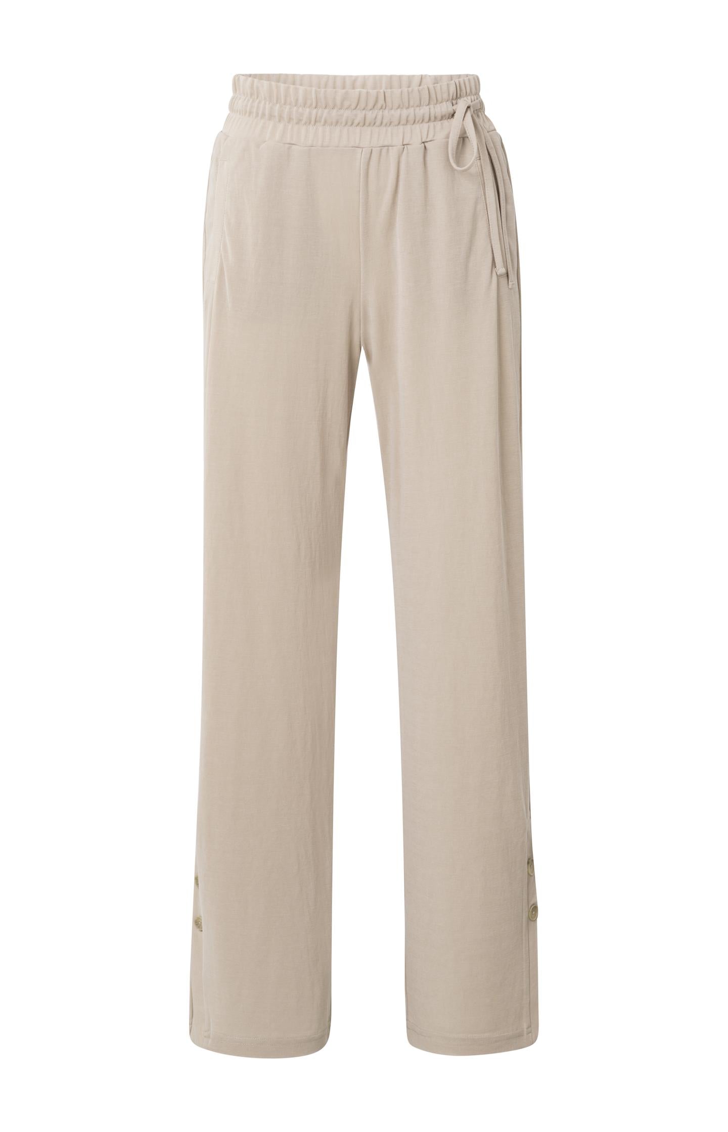 Comfortable trousers with elastic waistband and buttons - Type: product