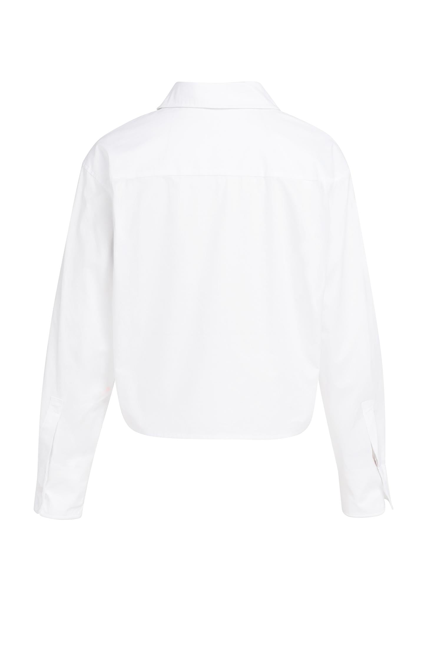 Cotton blouse with wired collar and cuffs
