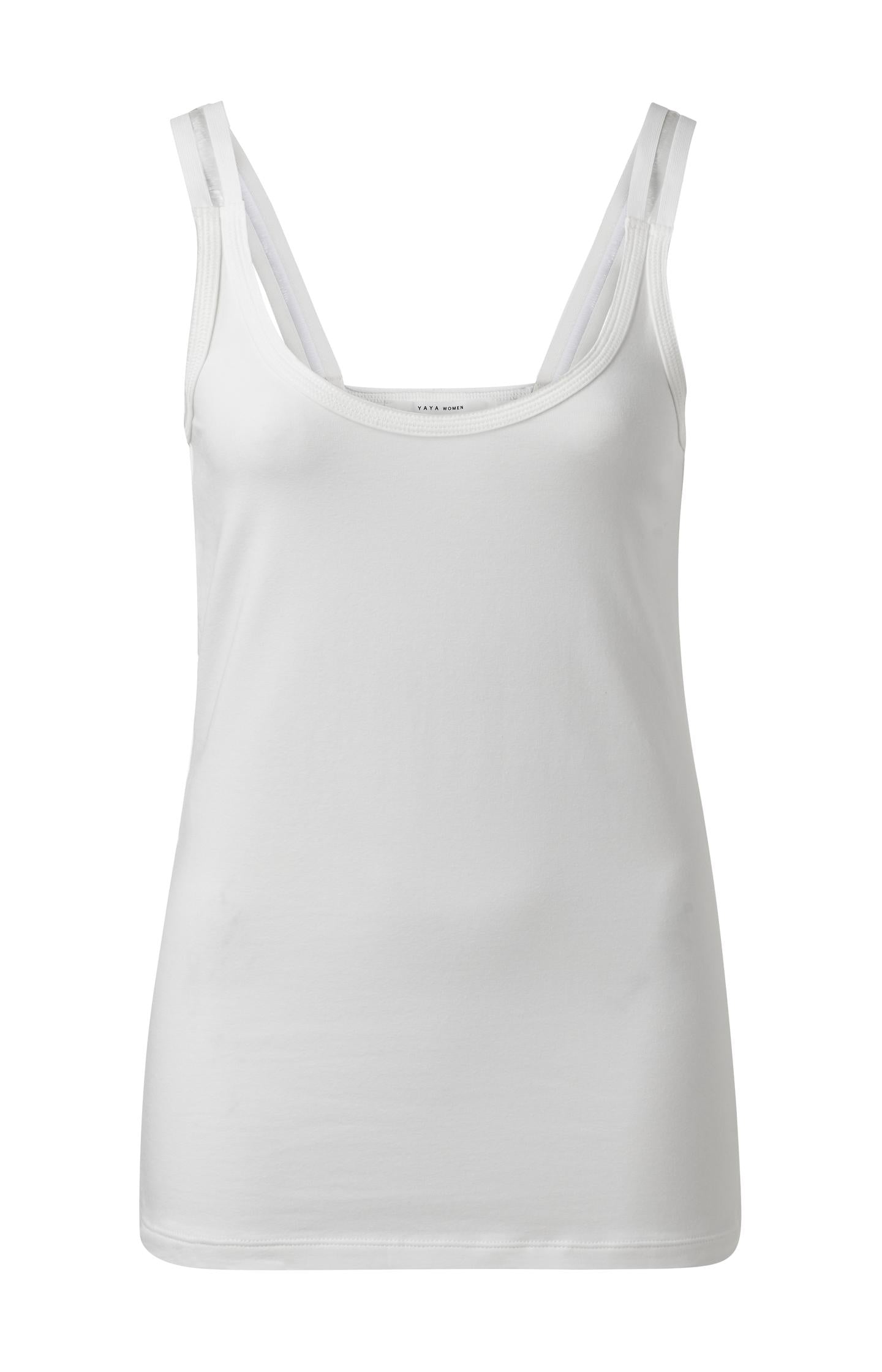 Cotton singlet with split elastic straps - Type: product