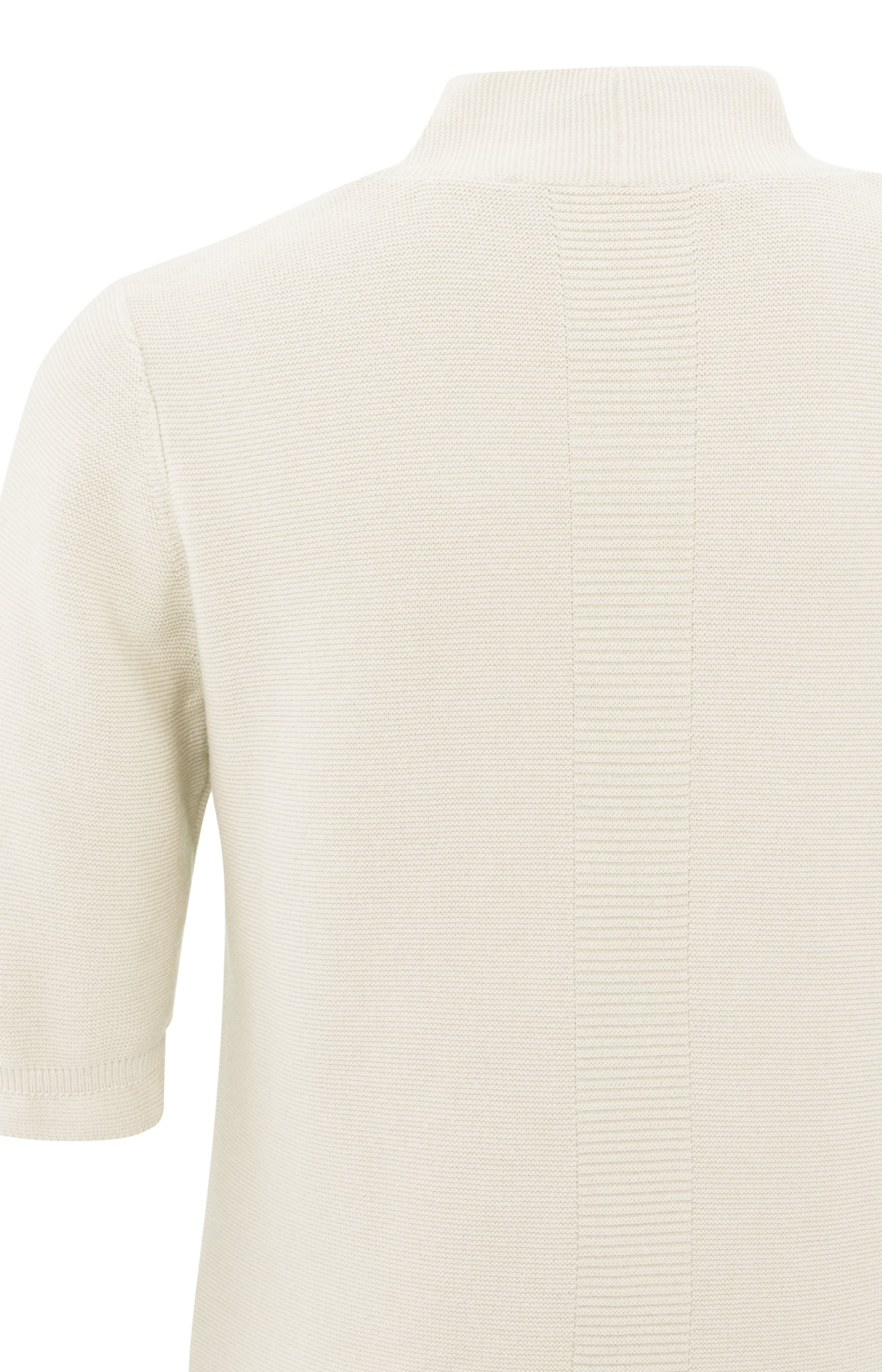 Cotton sweater with V-neck and halflong sleeves with detail