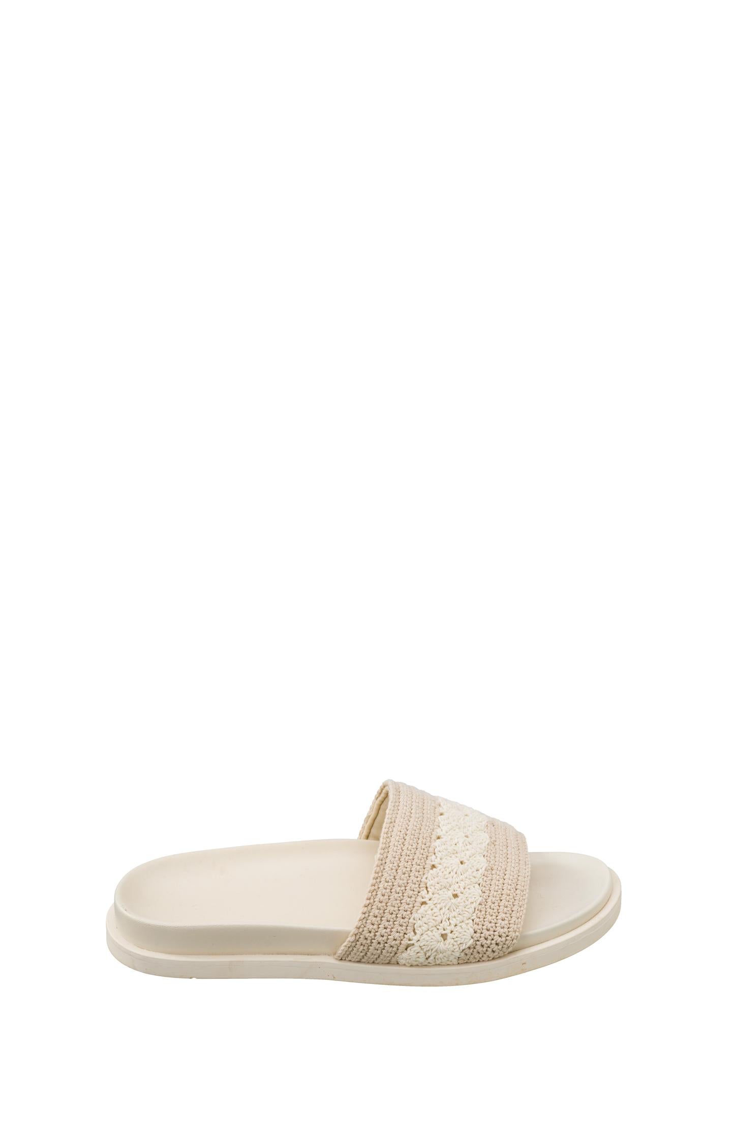 Crochet sandal with stripe - Star White Dessin