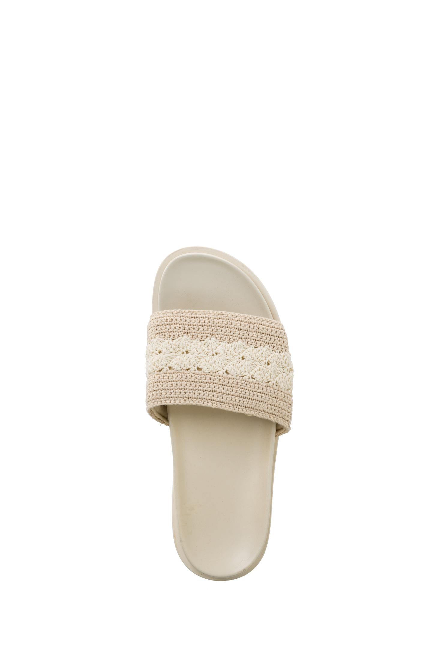 Crochet sandal with stripe - Star White Dessin