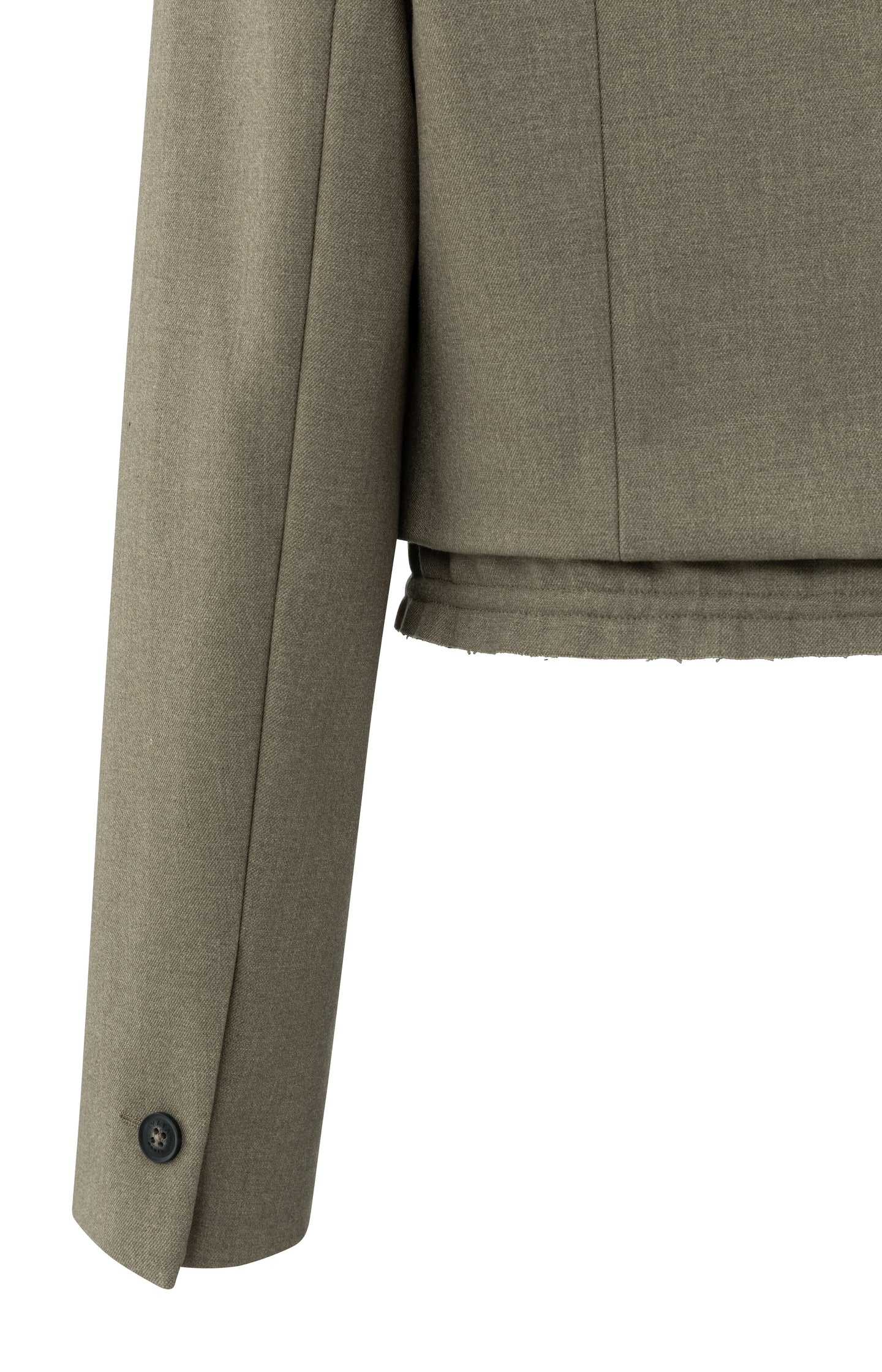 Cropped blazer with drawstring hem