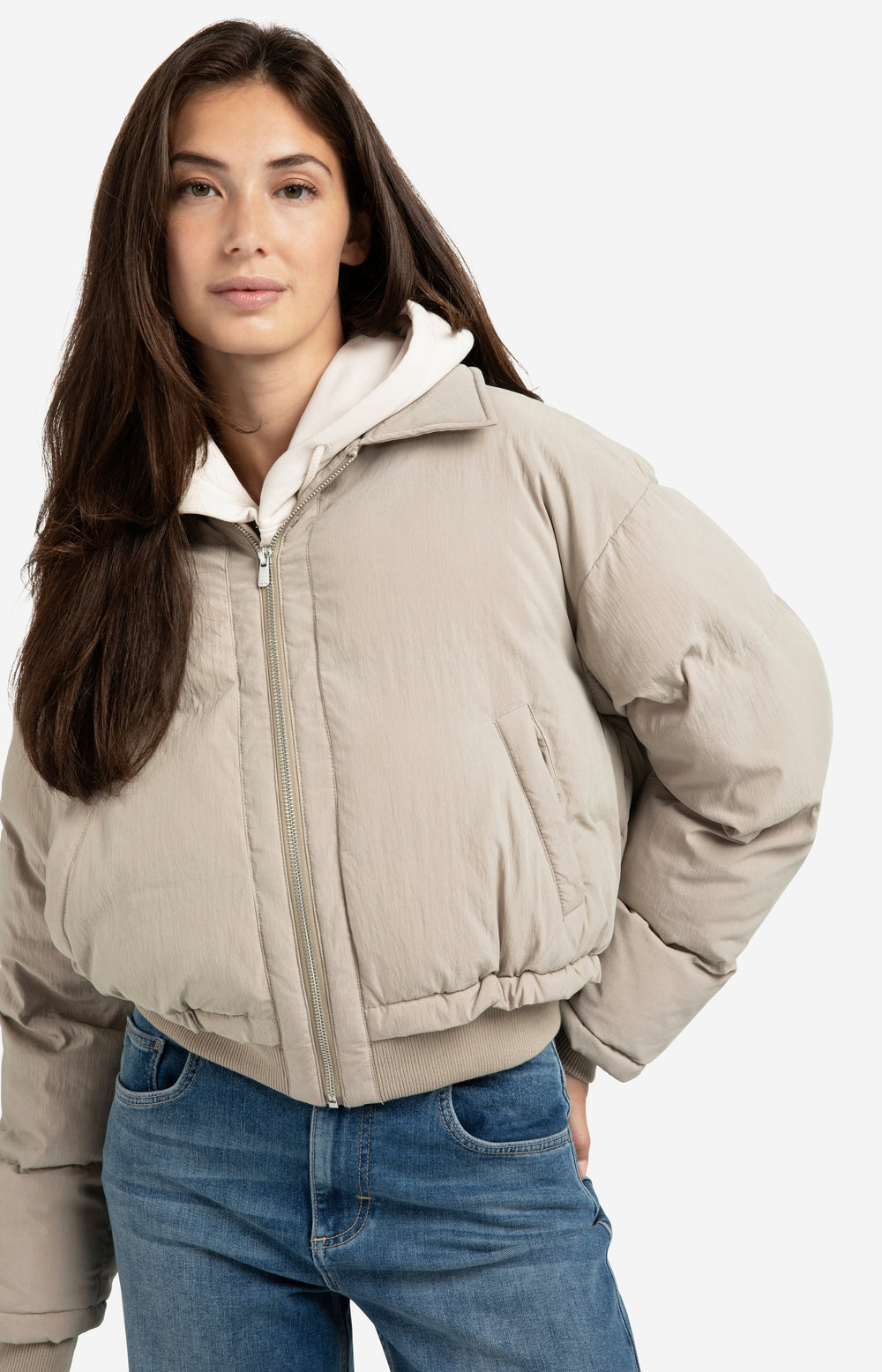 YAYA B.V / Damen-Jacke / Gepolsterte Teddyjacke
