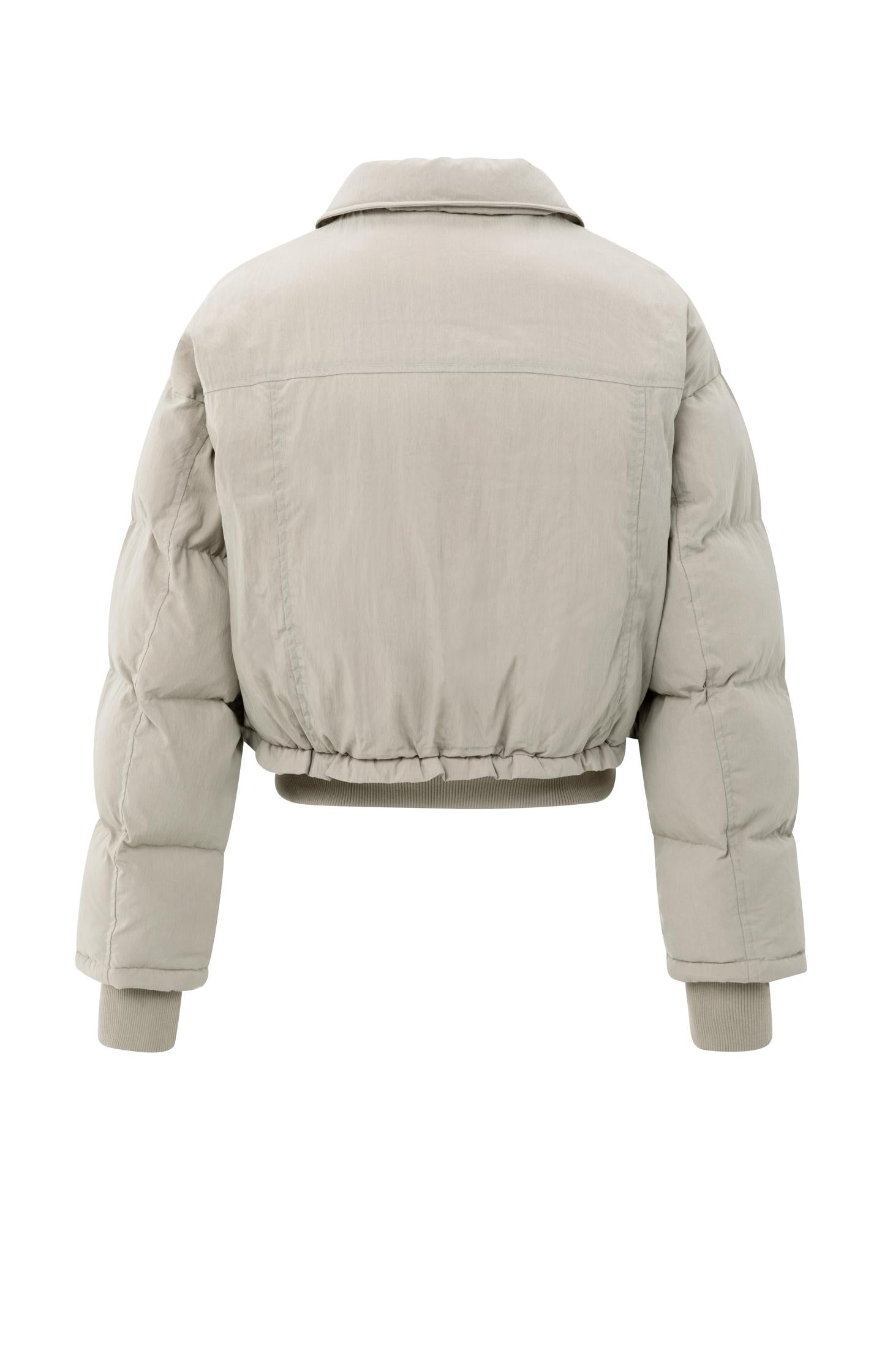 Cropped padded jacket with ribbed cuffs