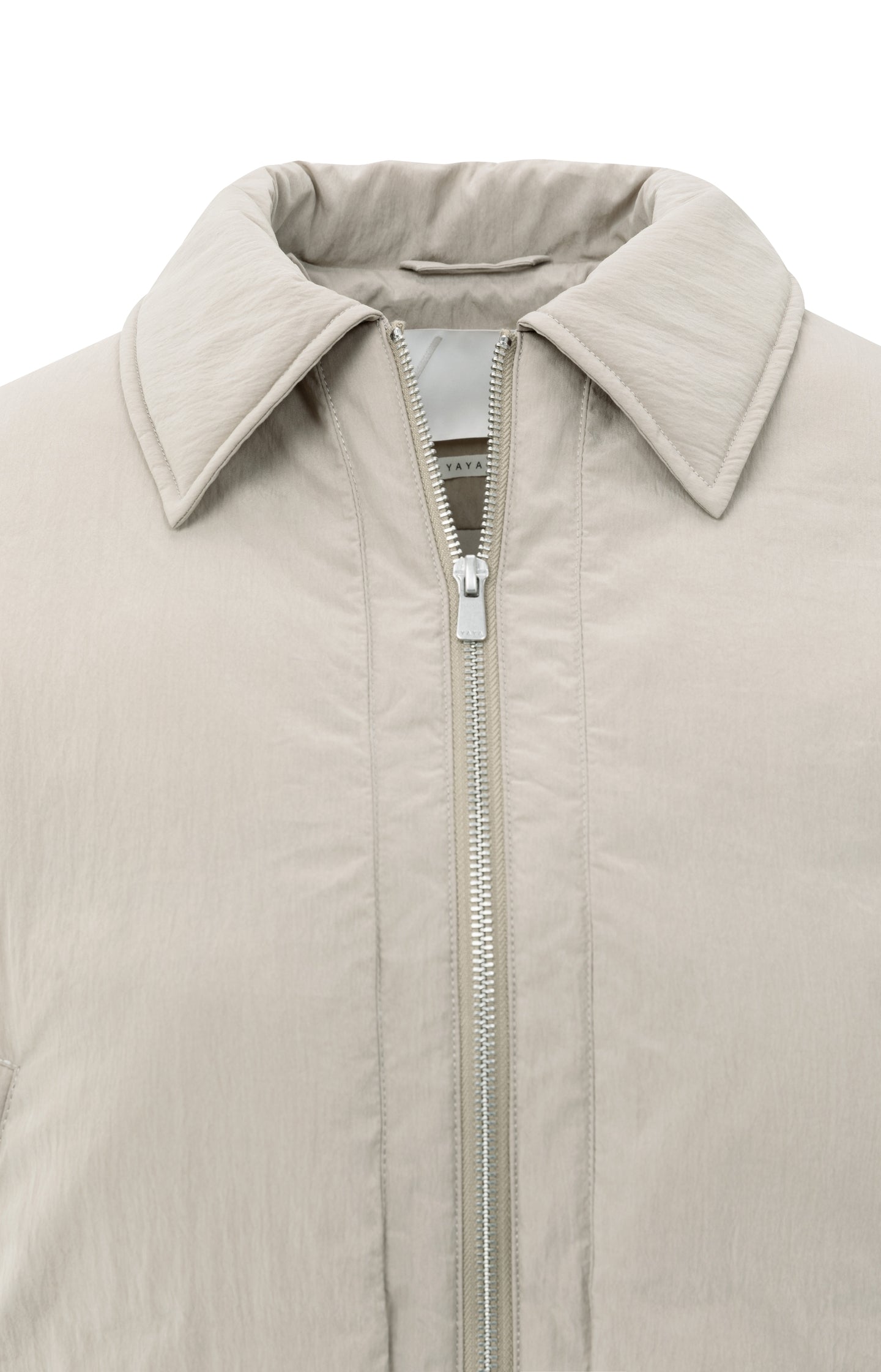 Cropped padded jacket with ribbed cuffs