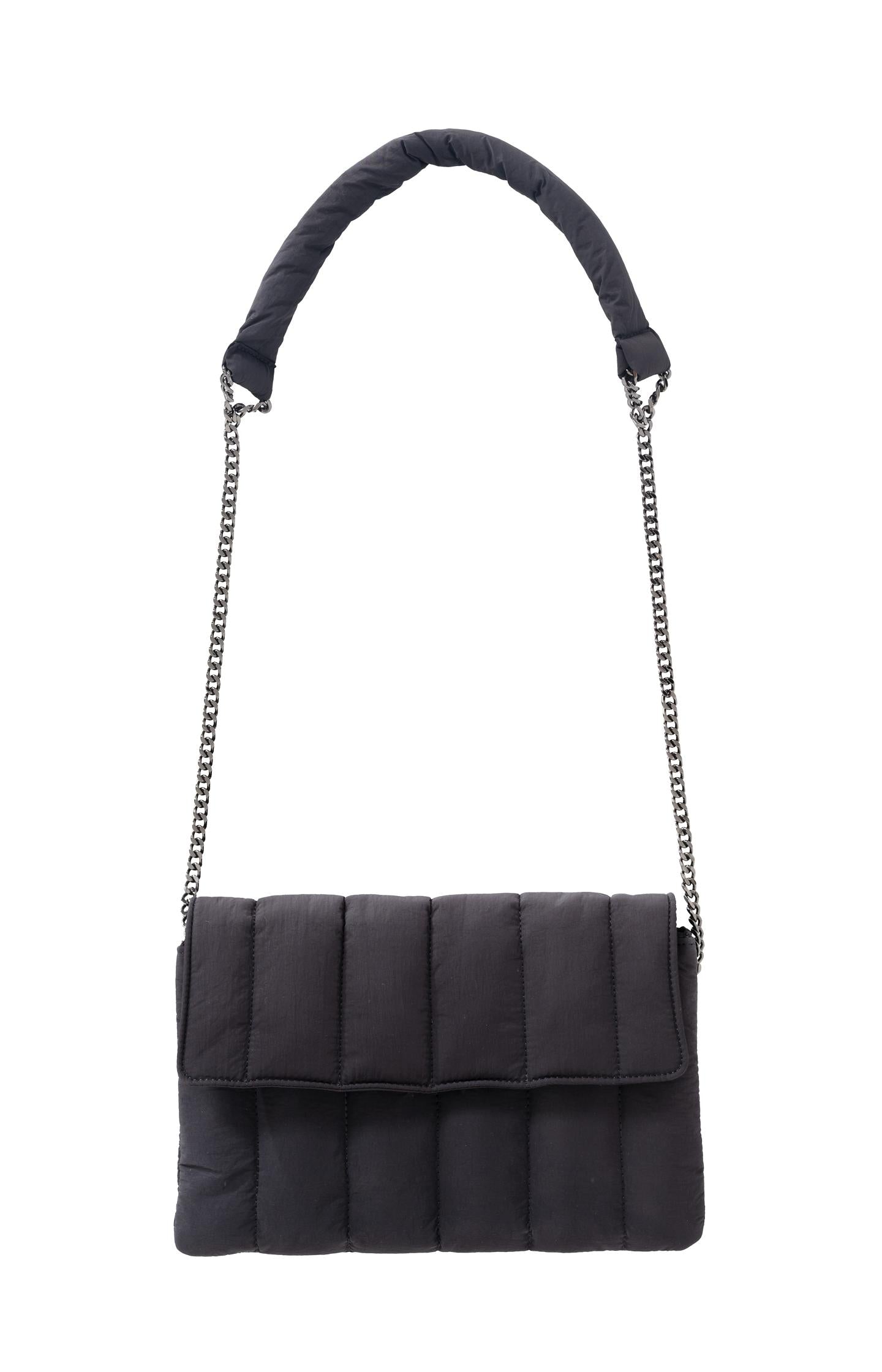 Crossbody bag with chain strap and quilted look - Type: product