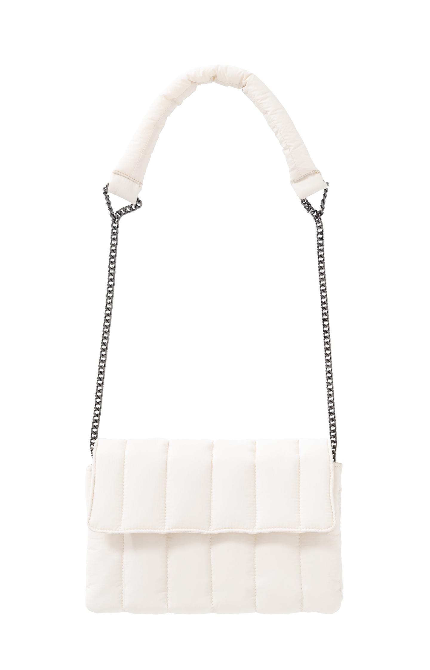 Crossbody bag with chain strap and quilted look - Type: product