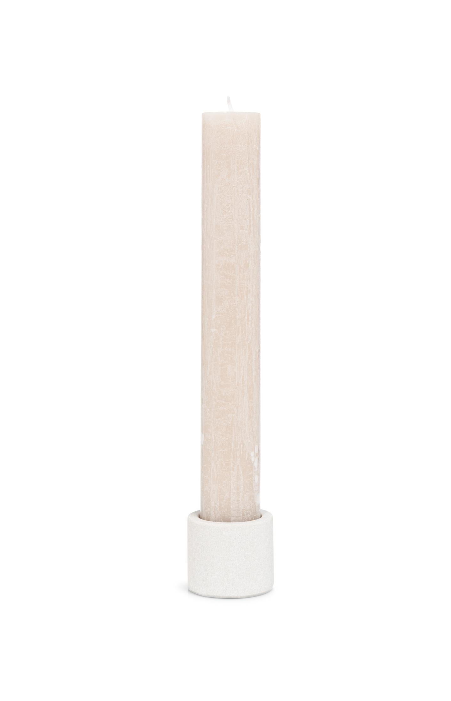Cylindrical sandstone candle holder - 5x6 cm - Type: product