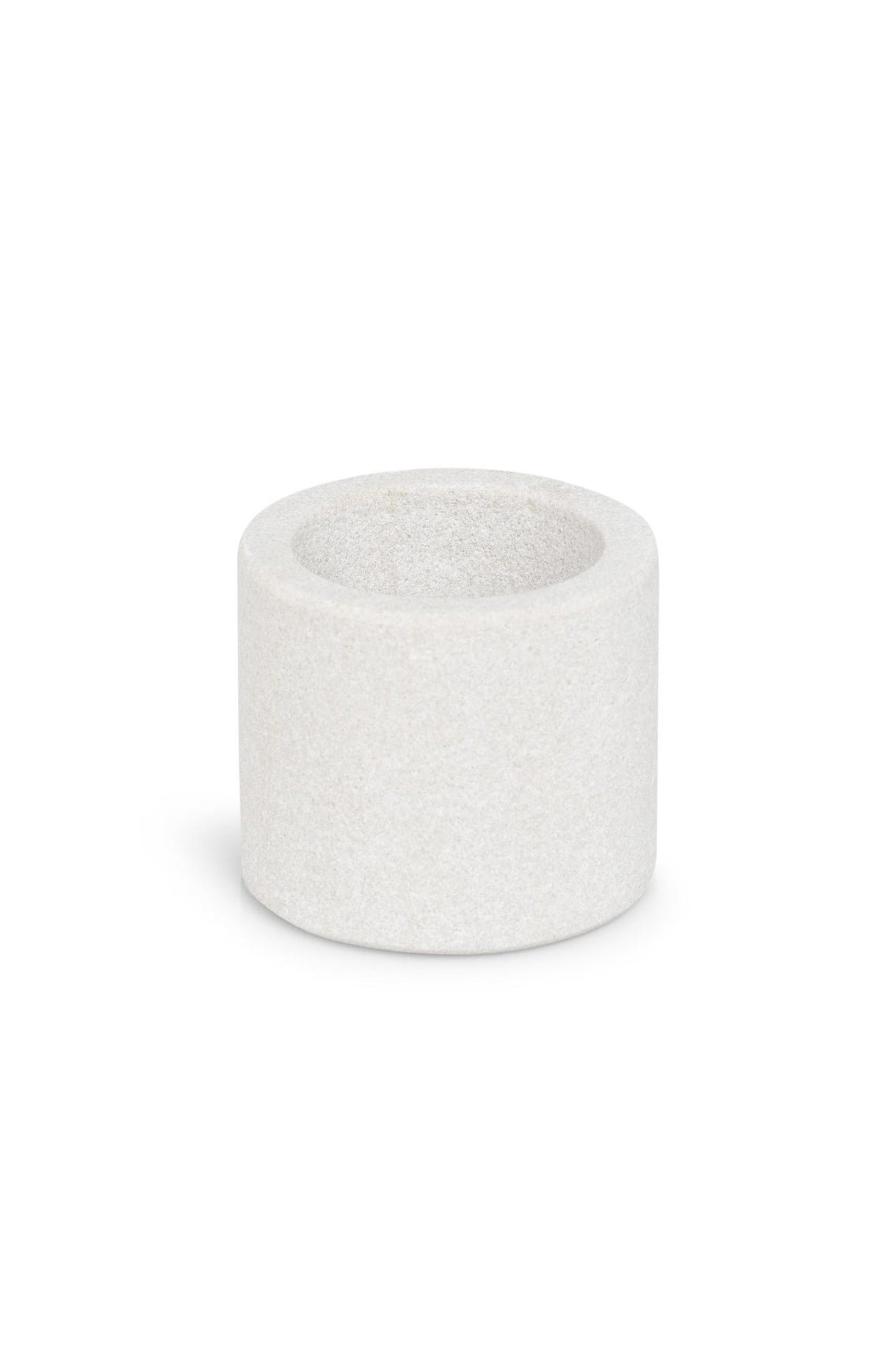 Cylindrical sandstone candle holder - 5x6 cm - Type: product