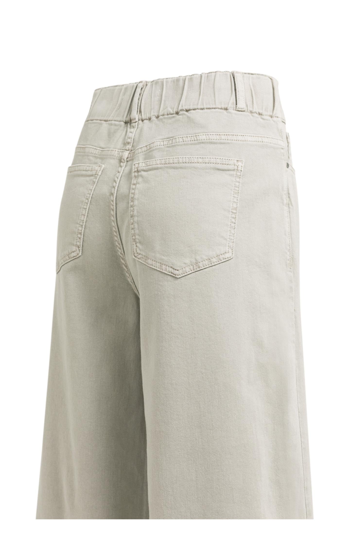 Denim jeans with wide legs and distinctive waistband - L34 - Type: product