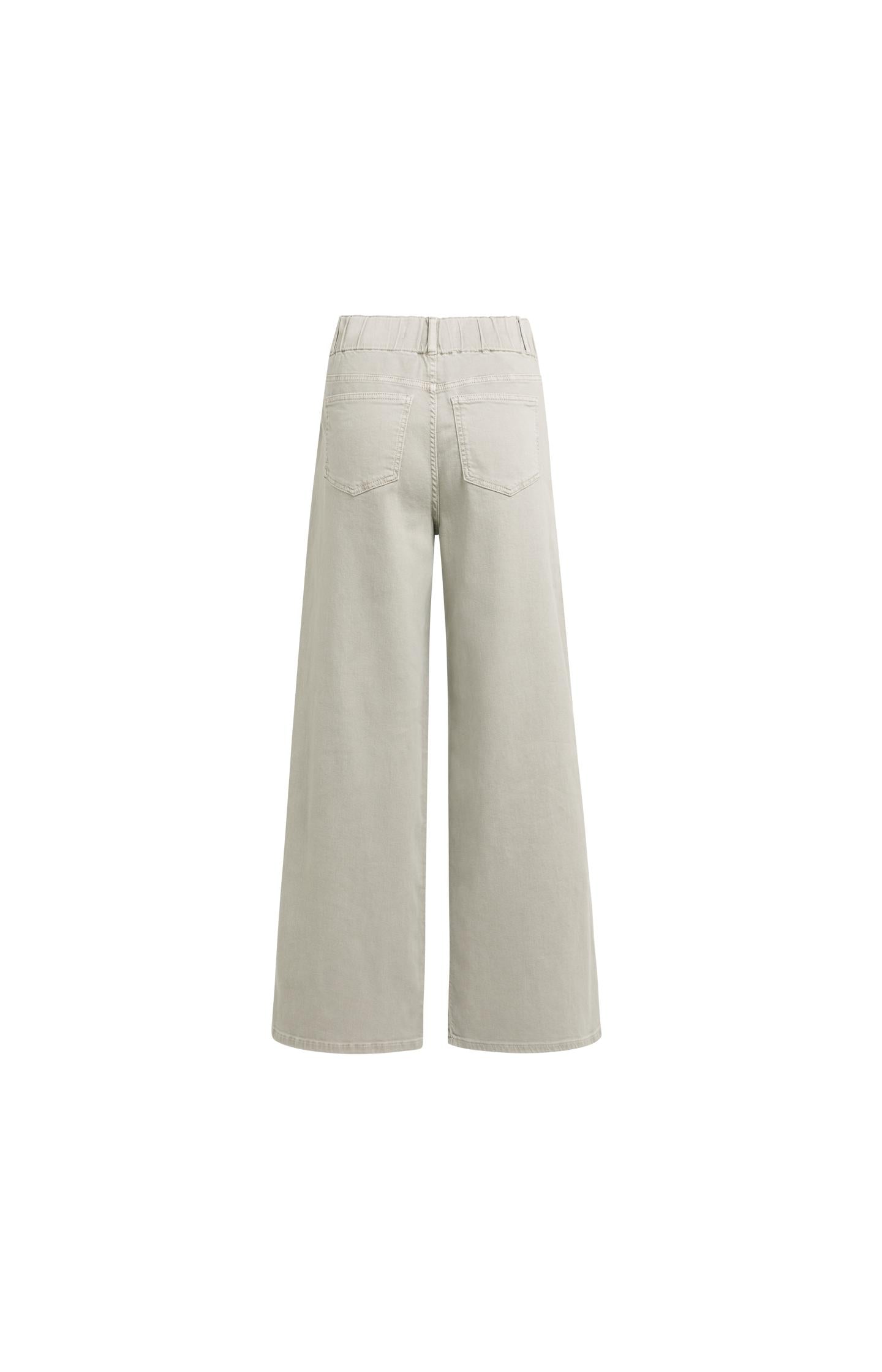 Denim jeans with wide legs and distinctive waistband - L34 - Type: product