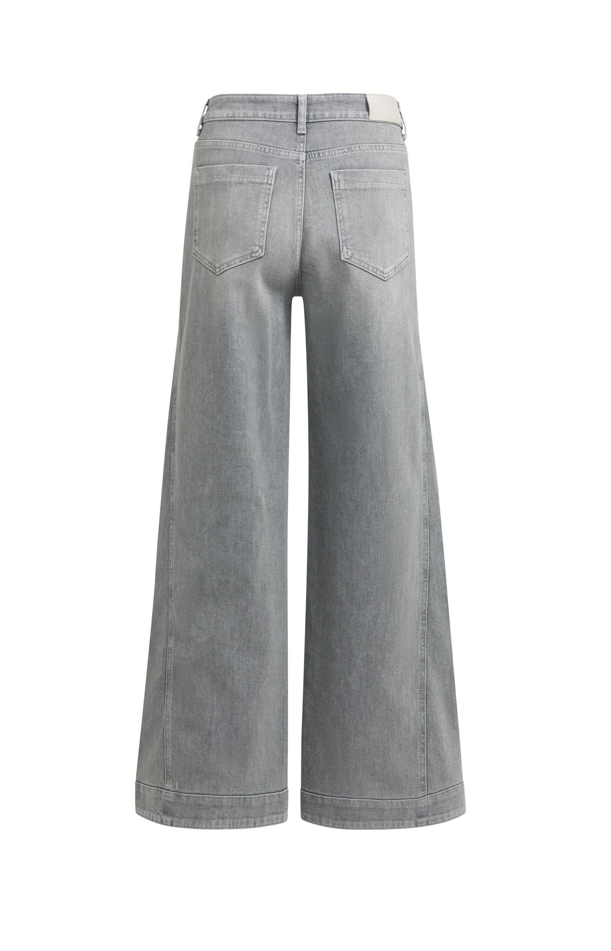 Denim jeans with wide legs and seam details (L32)