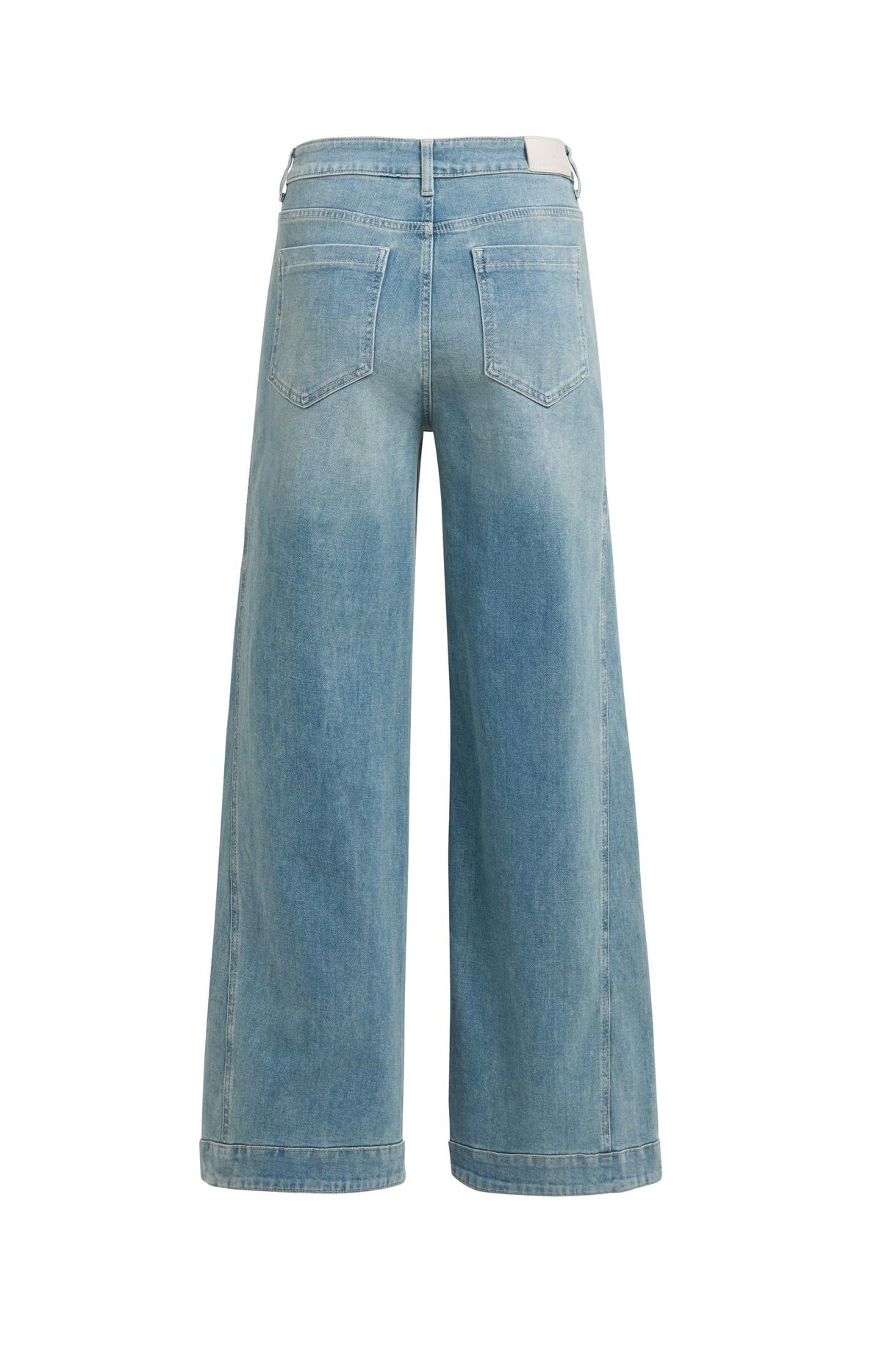 Denim jeans with wide legs and seam details (L32)