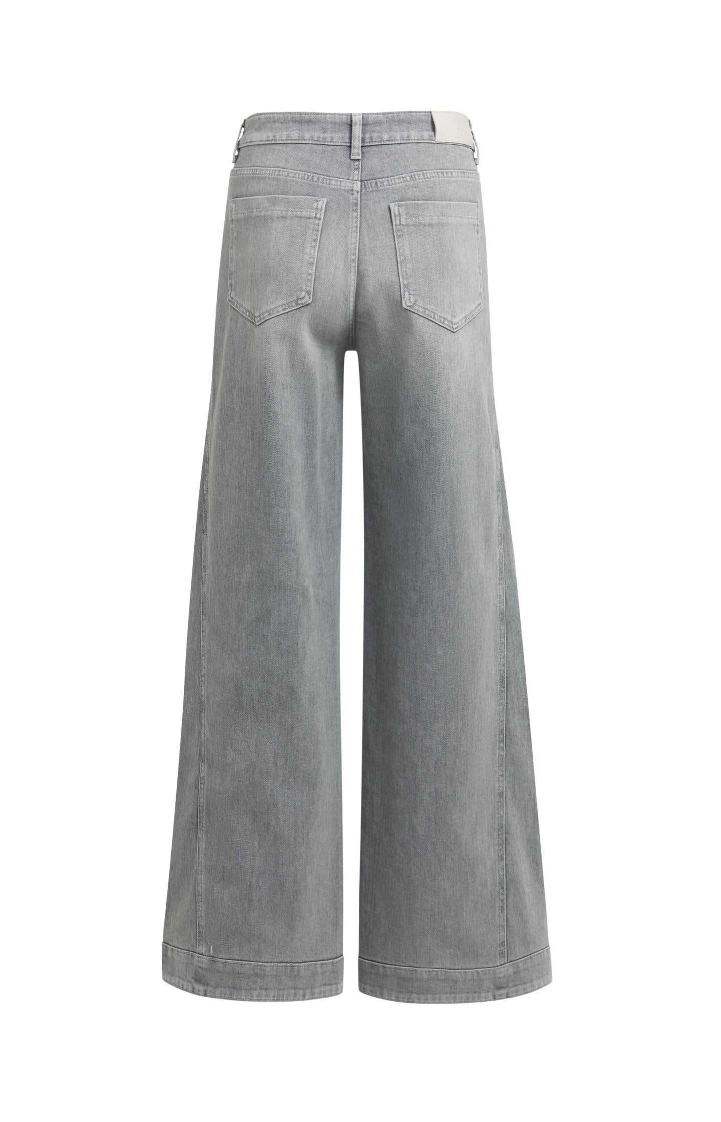 Denim jeans with wide legs and seam details - L34 - Type: product