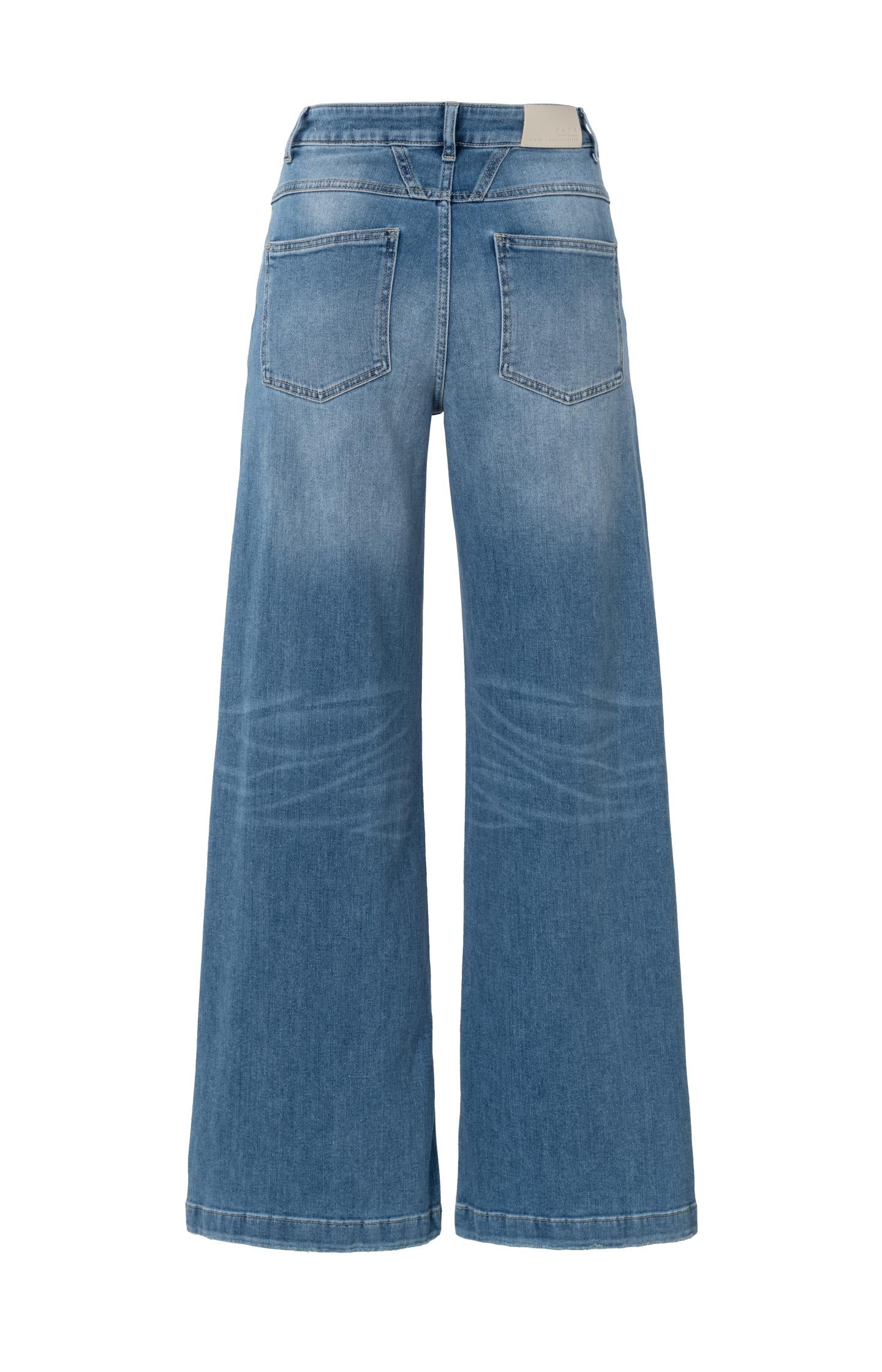 Denim trousers with extra wide legs and high waist - L32