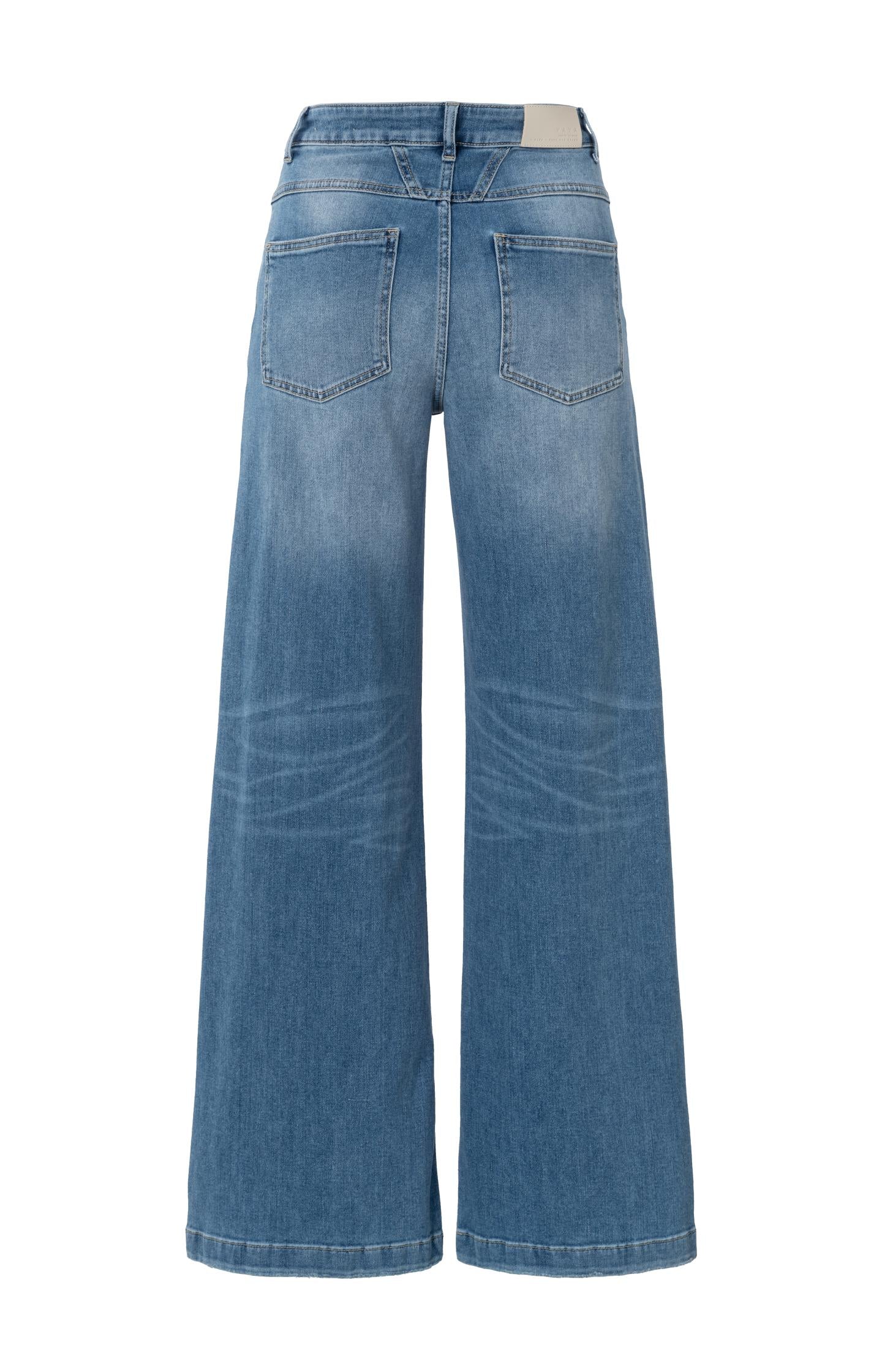 Denim trousers with extra wide legs and high waist - L34