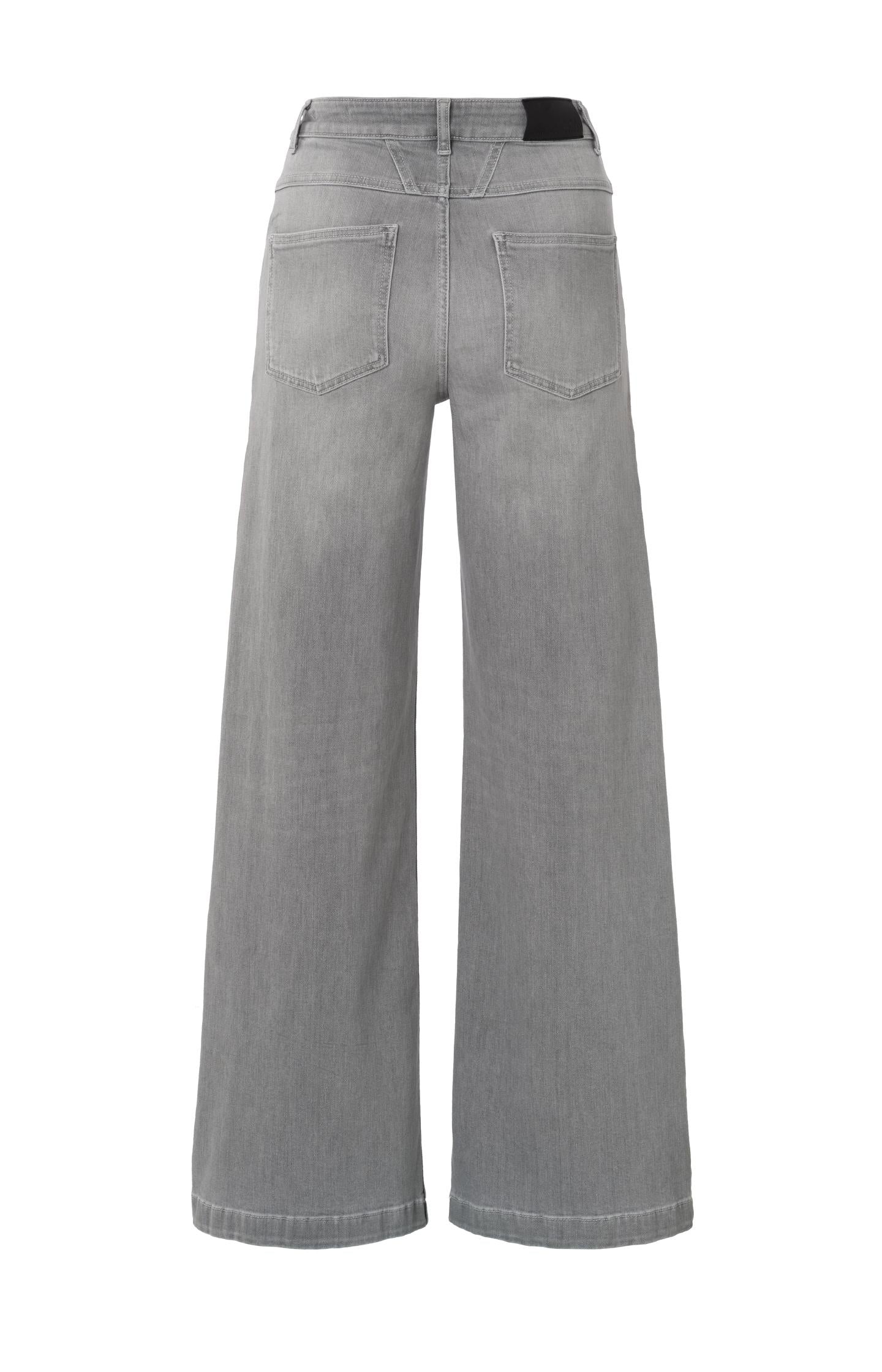 Denim trousers with extra wide legs and high waist - L32