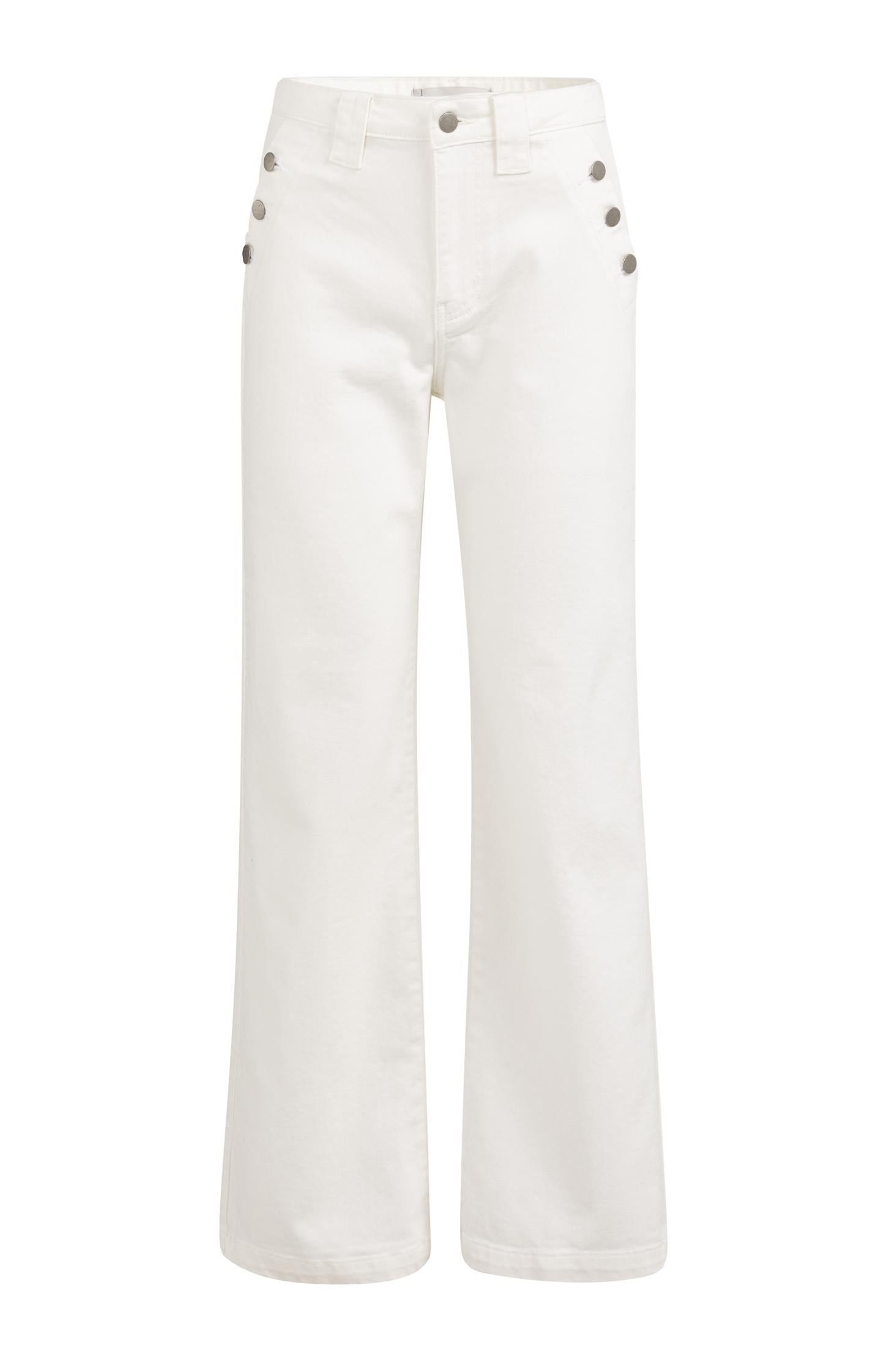 Denim trousers with wide legs and button details (L32) - Type: product
