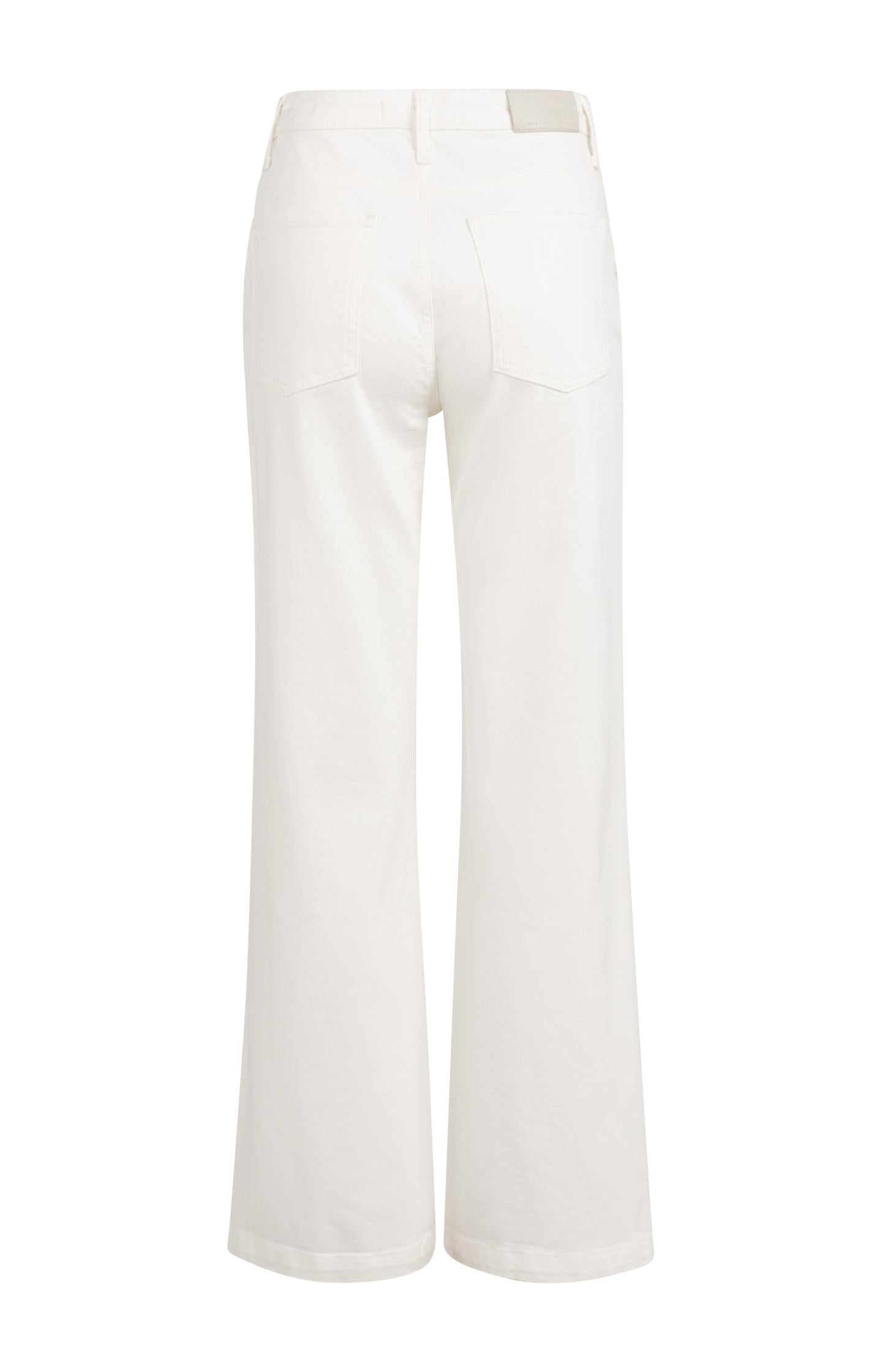 Denim trousers with wide legs and button details (L32)