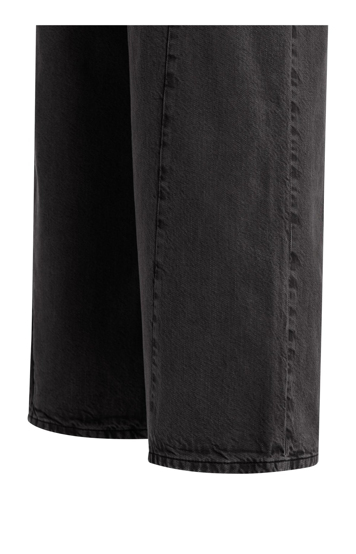 Denim with high waist and wide legs - L32 - Black Denim