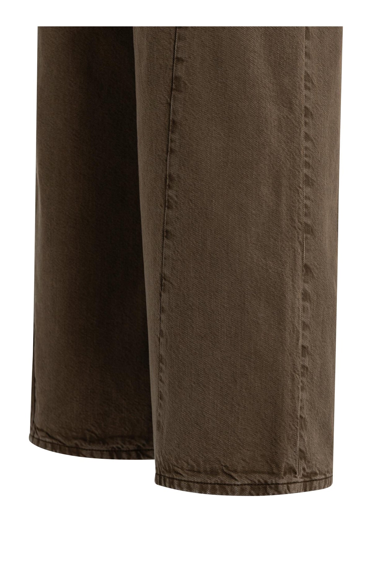 Denim with high waist and wide legs - L32 - Brown