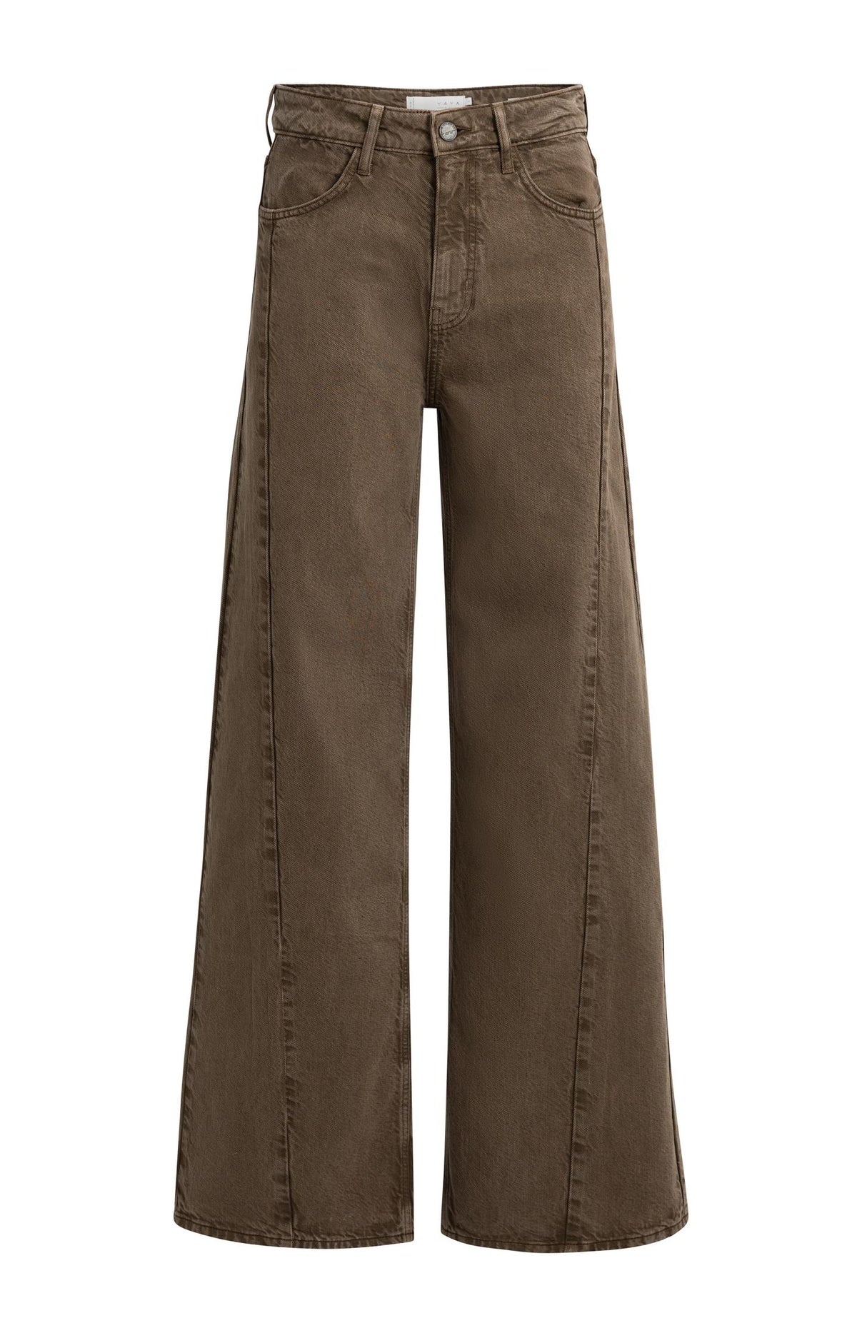 Denim with high waist and wide legs - L32 - Black Denim