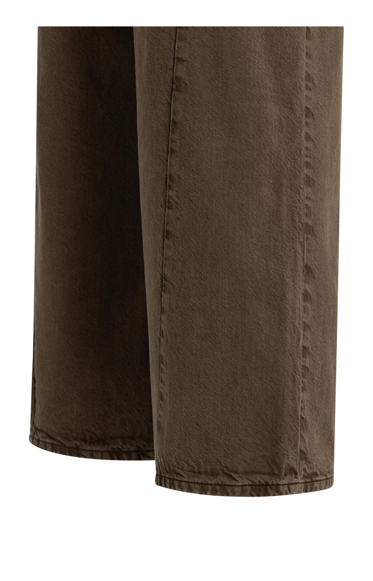 Denim with high waist and wide legs - Ln34 - Cocoa Brown
