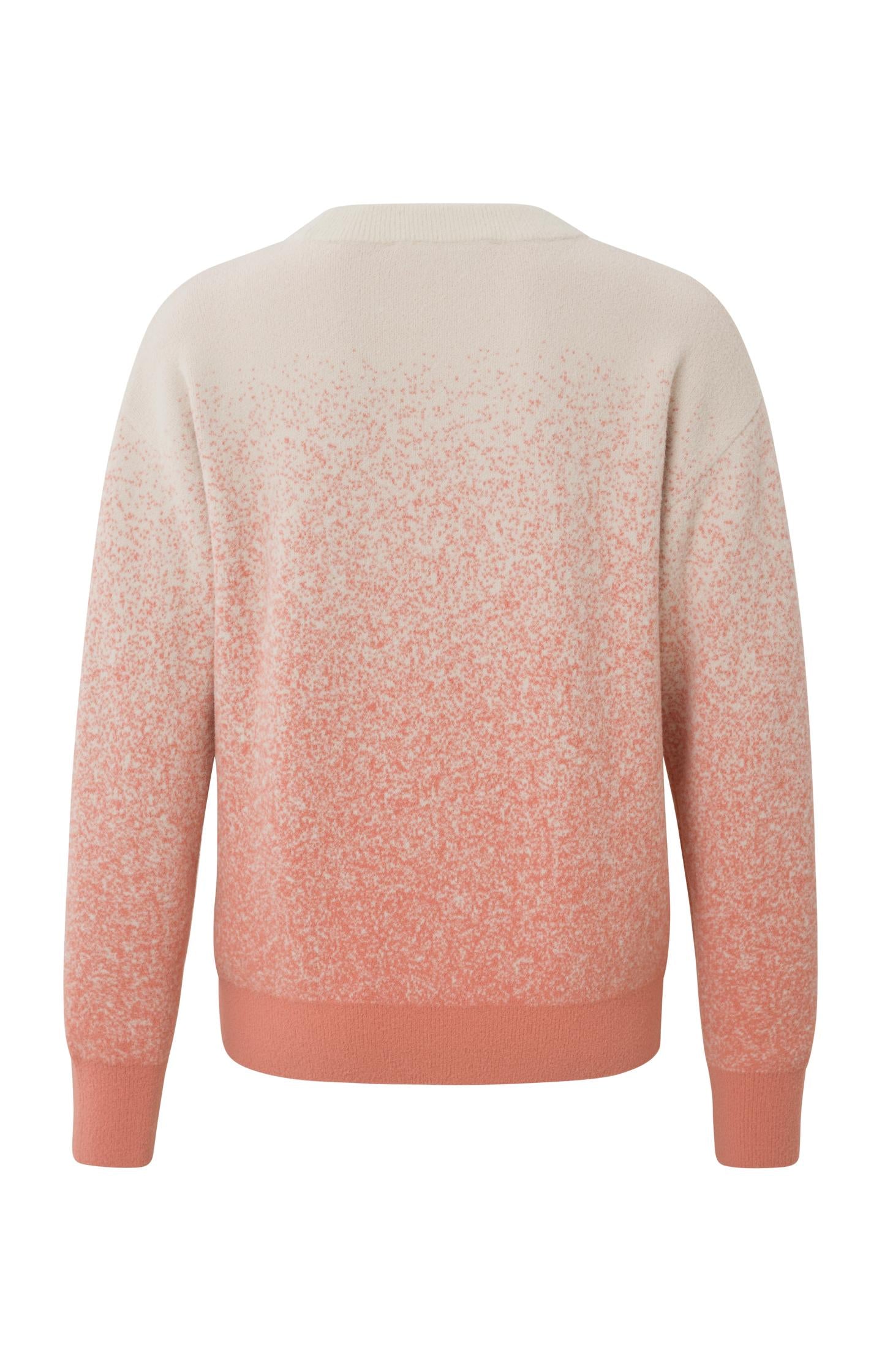 Dip dye sweater with crewneck and long sleeves