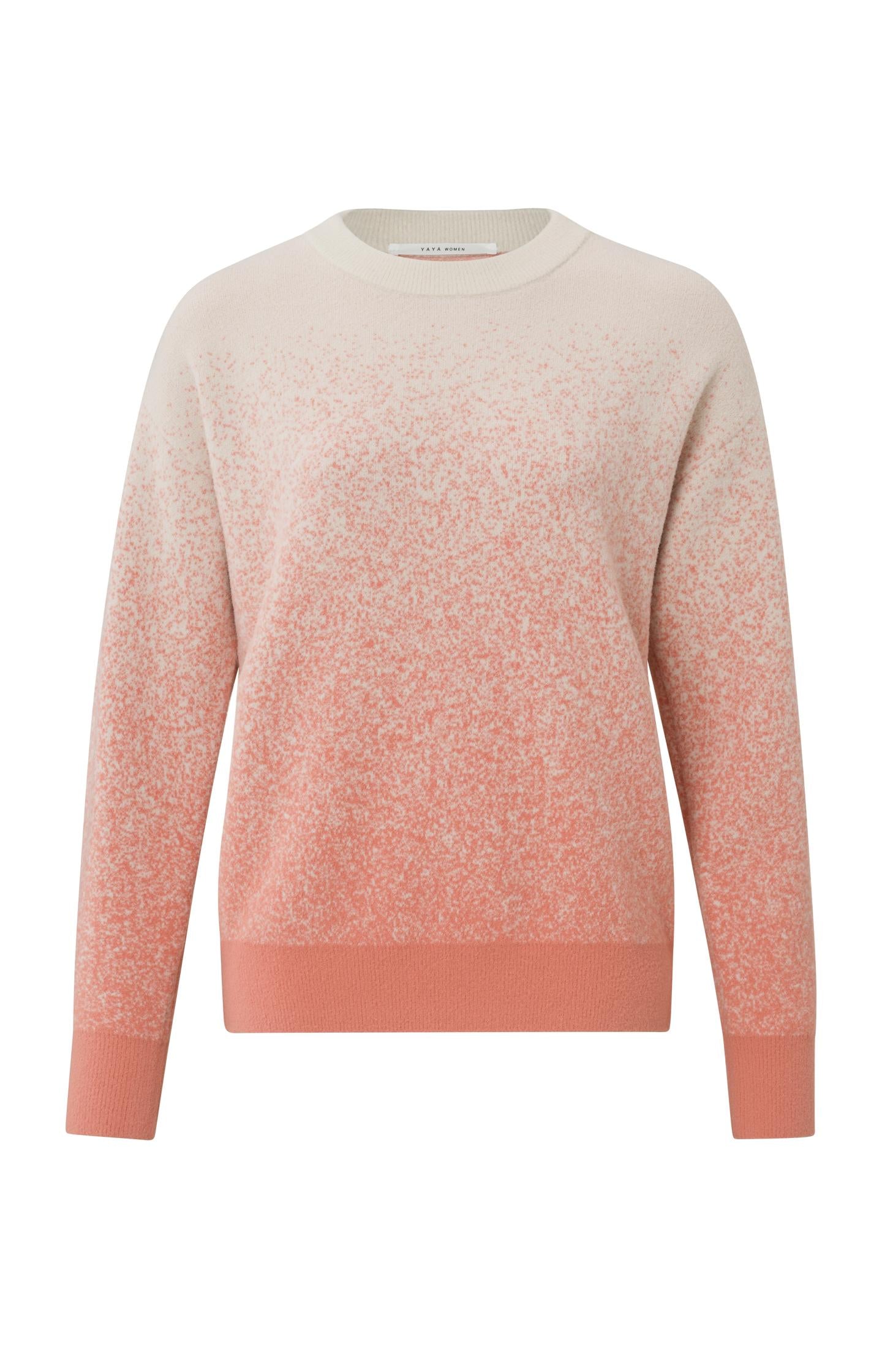 Dip dye sweater with crewneck and long sleeves - Type: product