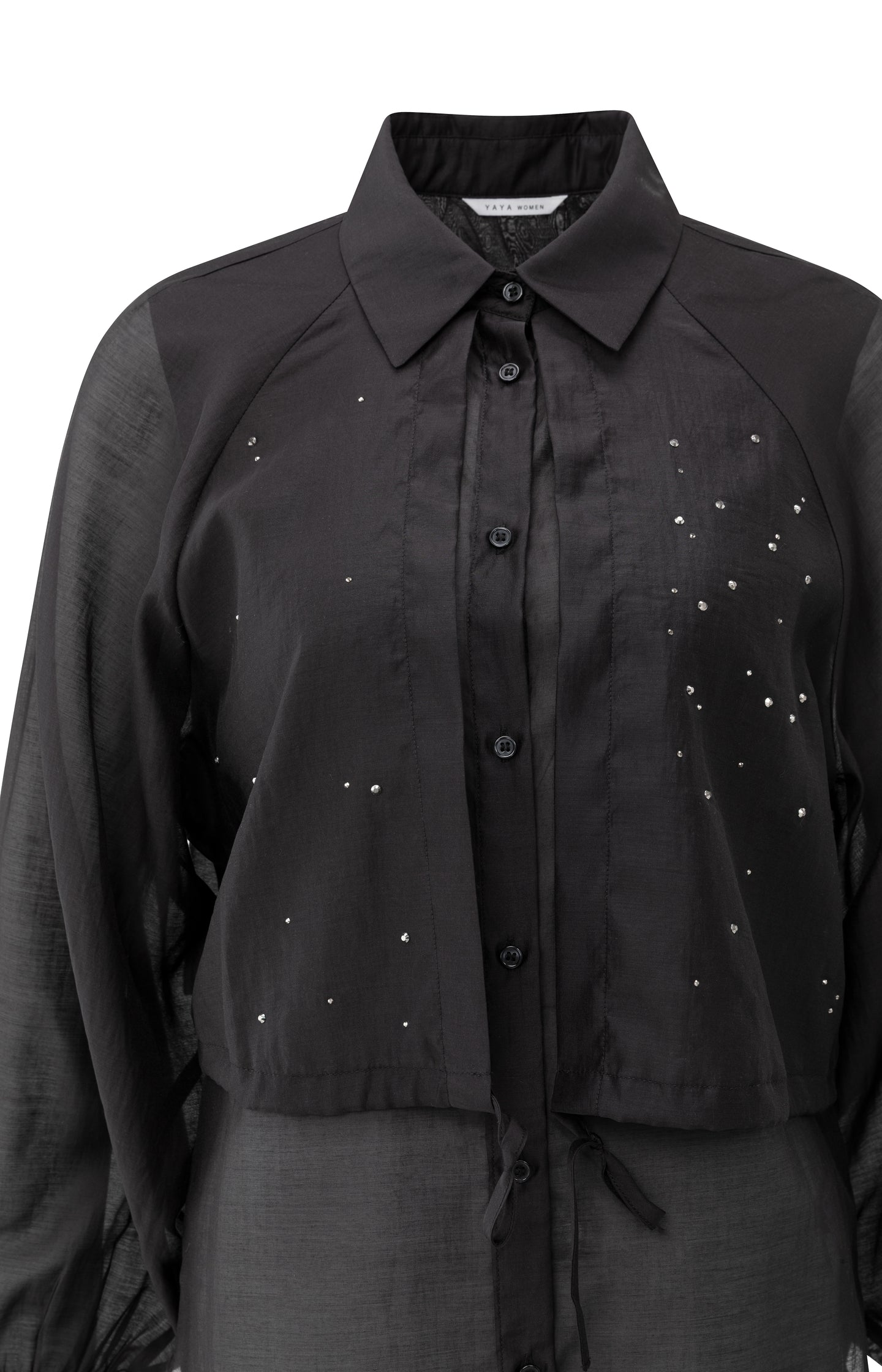 Double layered blouse with embellishments