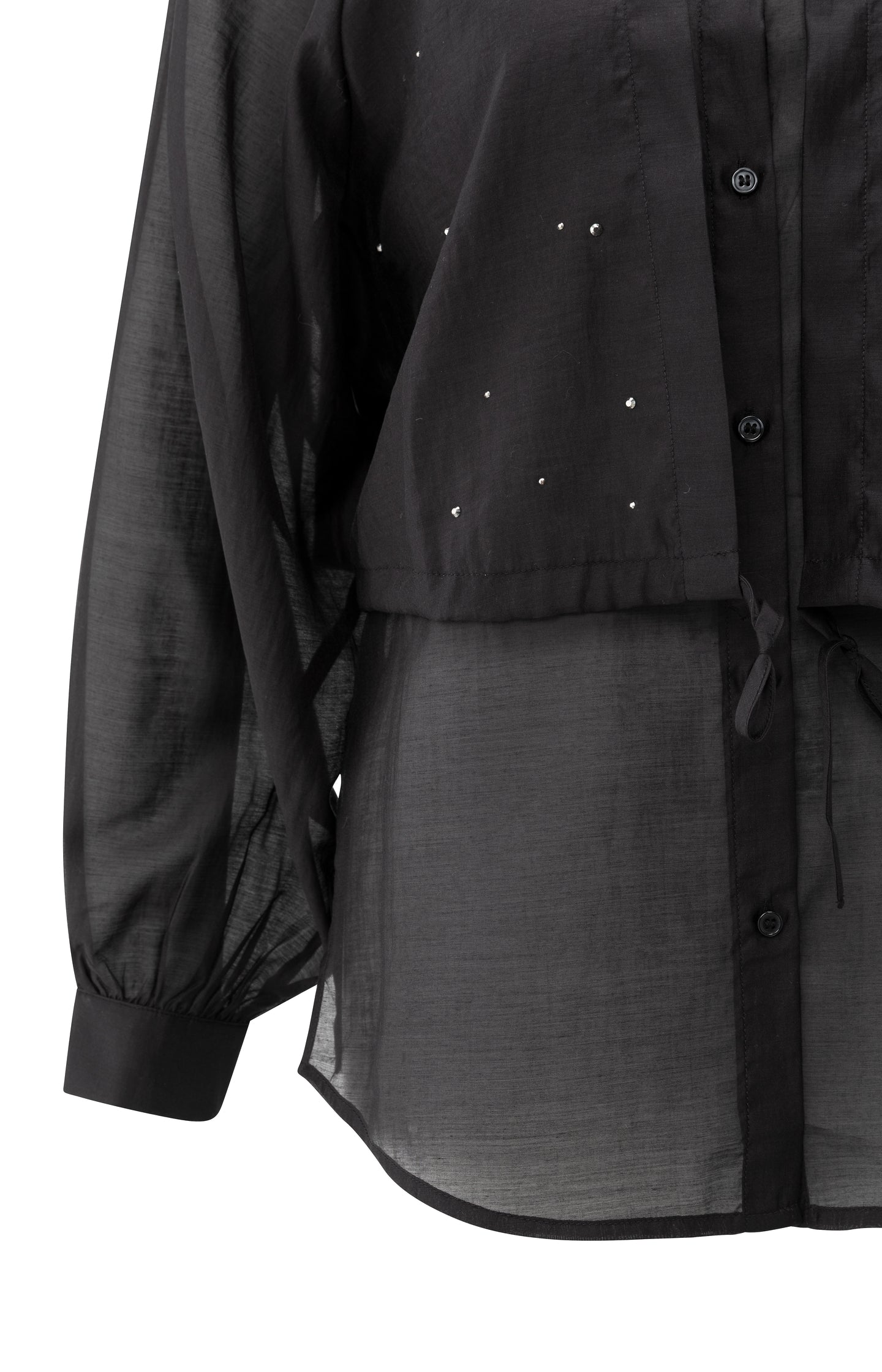 Double layered blouse with embellishments