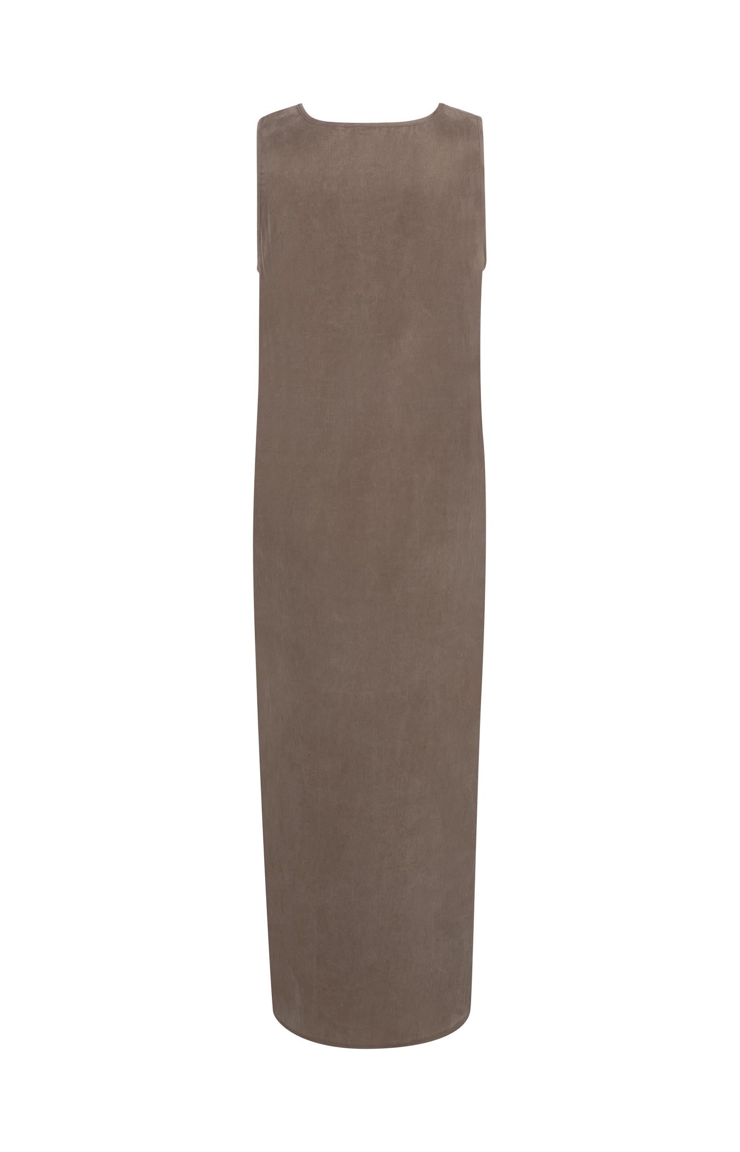 Dress with crinkle texture and V-neck