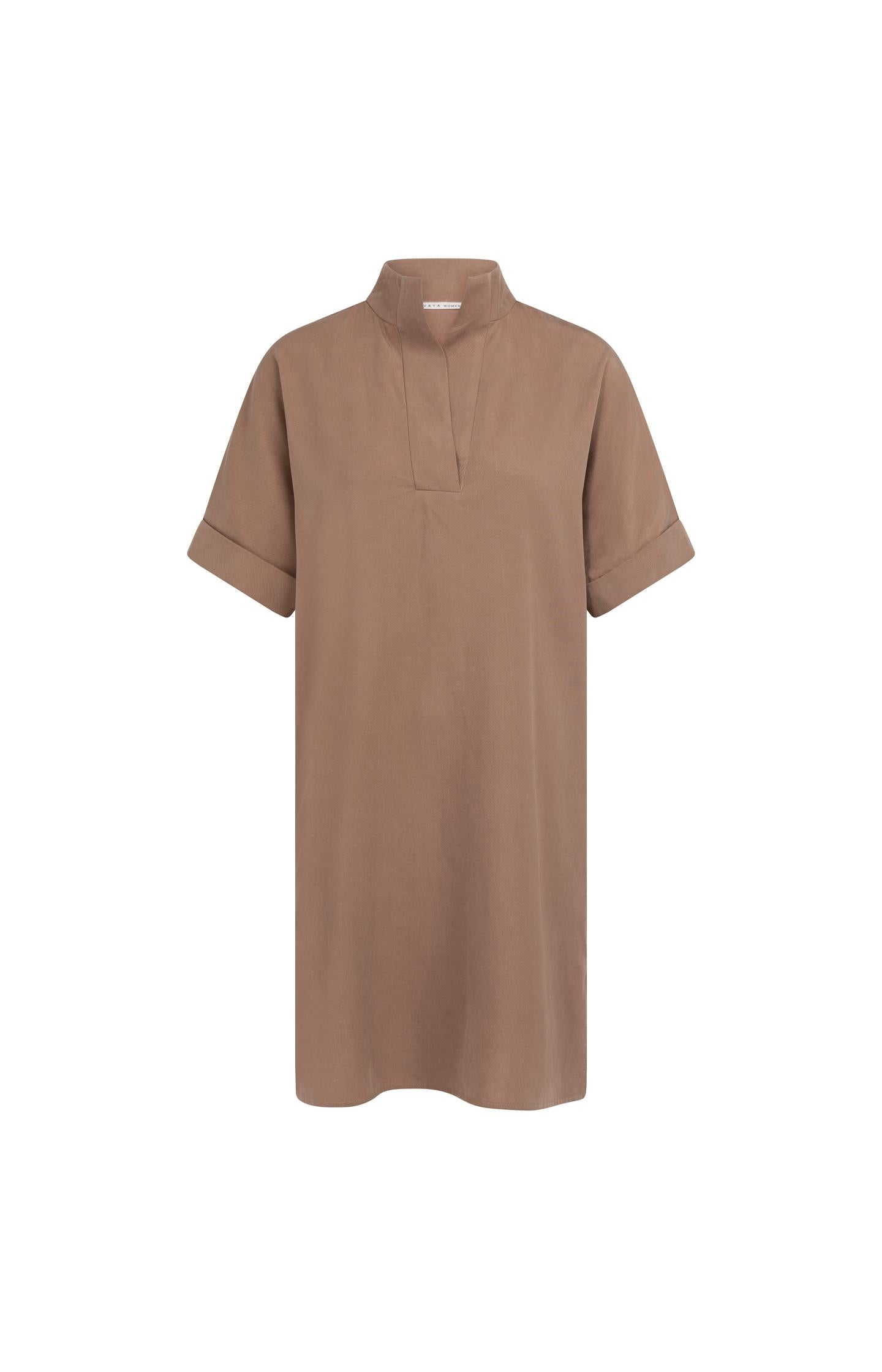 Dress with short sleeves and polo collar - Type: product