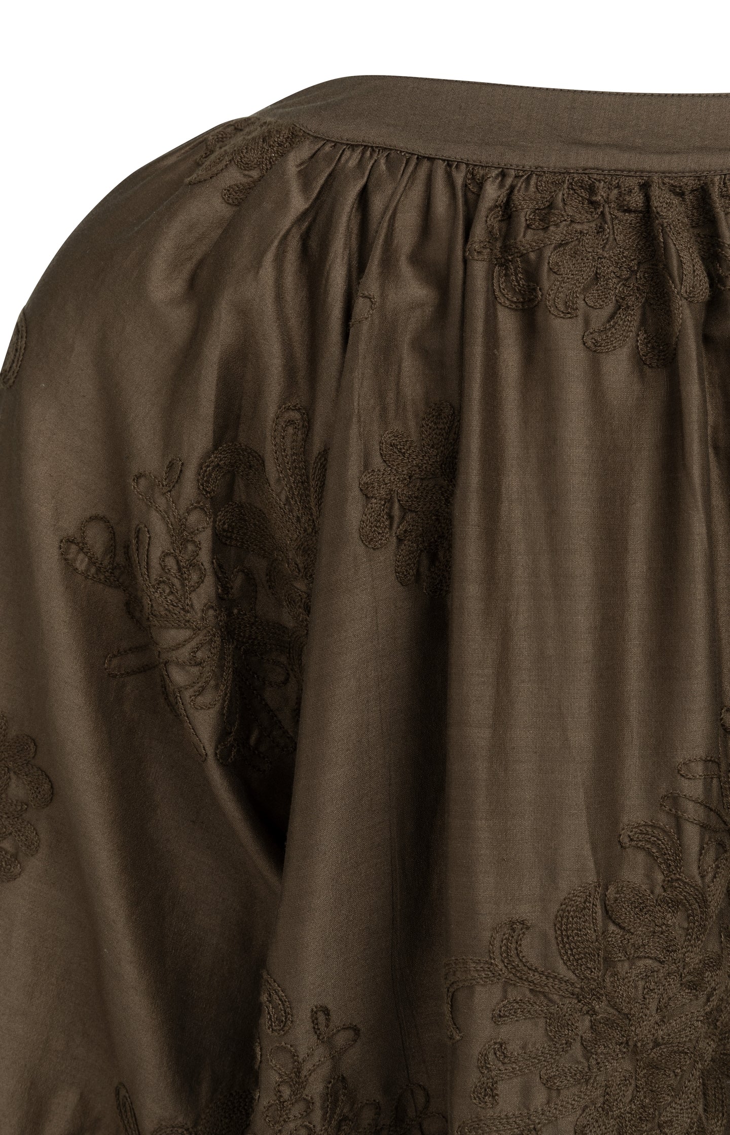 Embroidered blouse with long sleeves and loose fit - Type: video