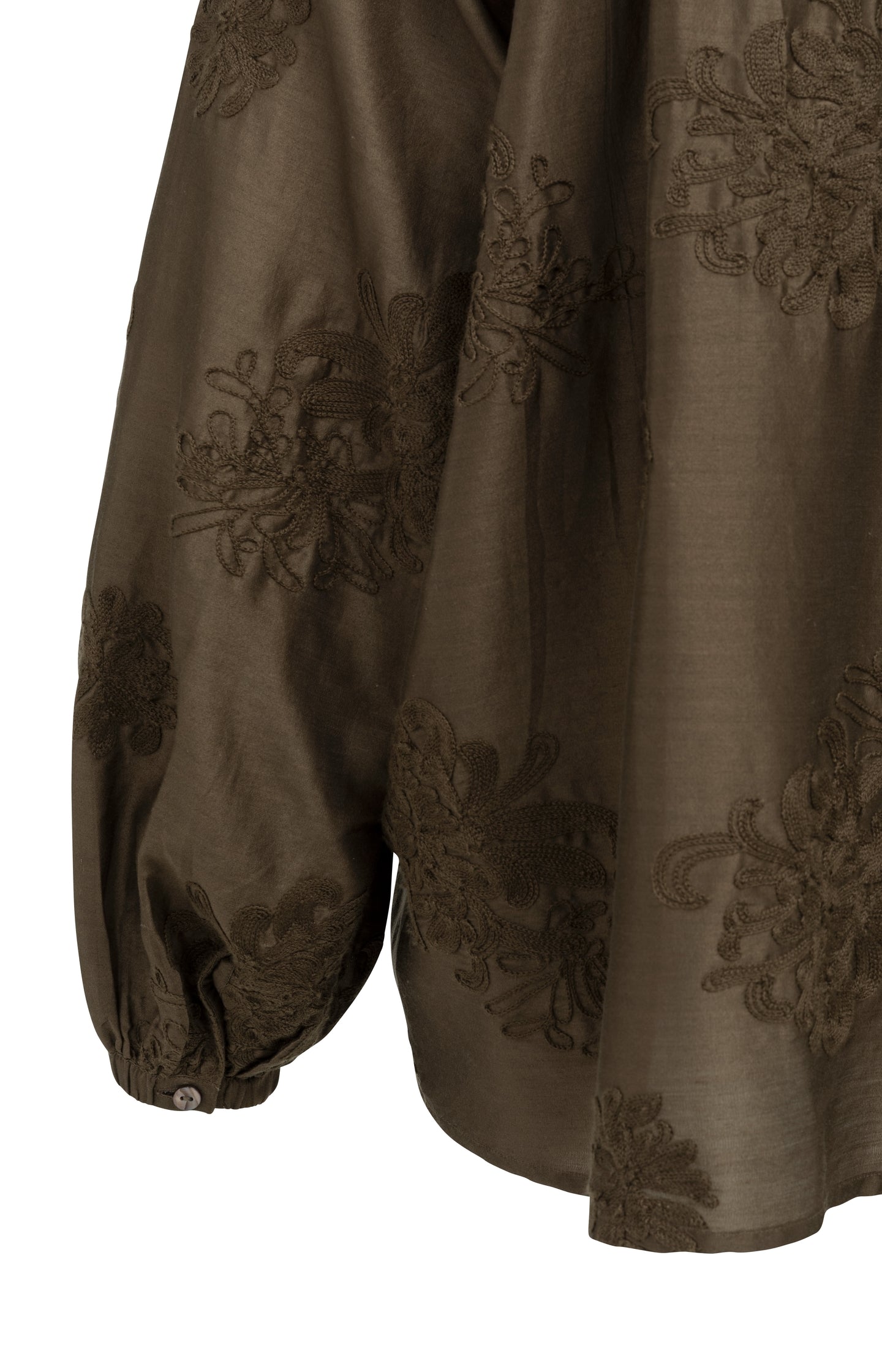 Embroidered blouse with long sleeves and loose fit - Type: video