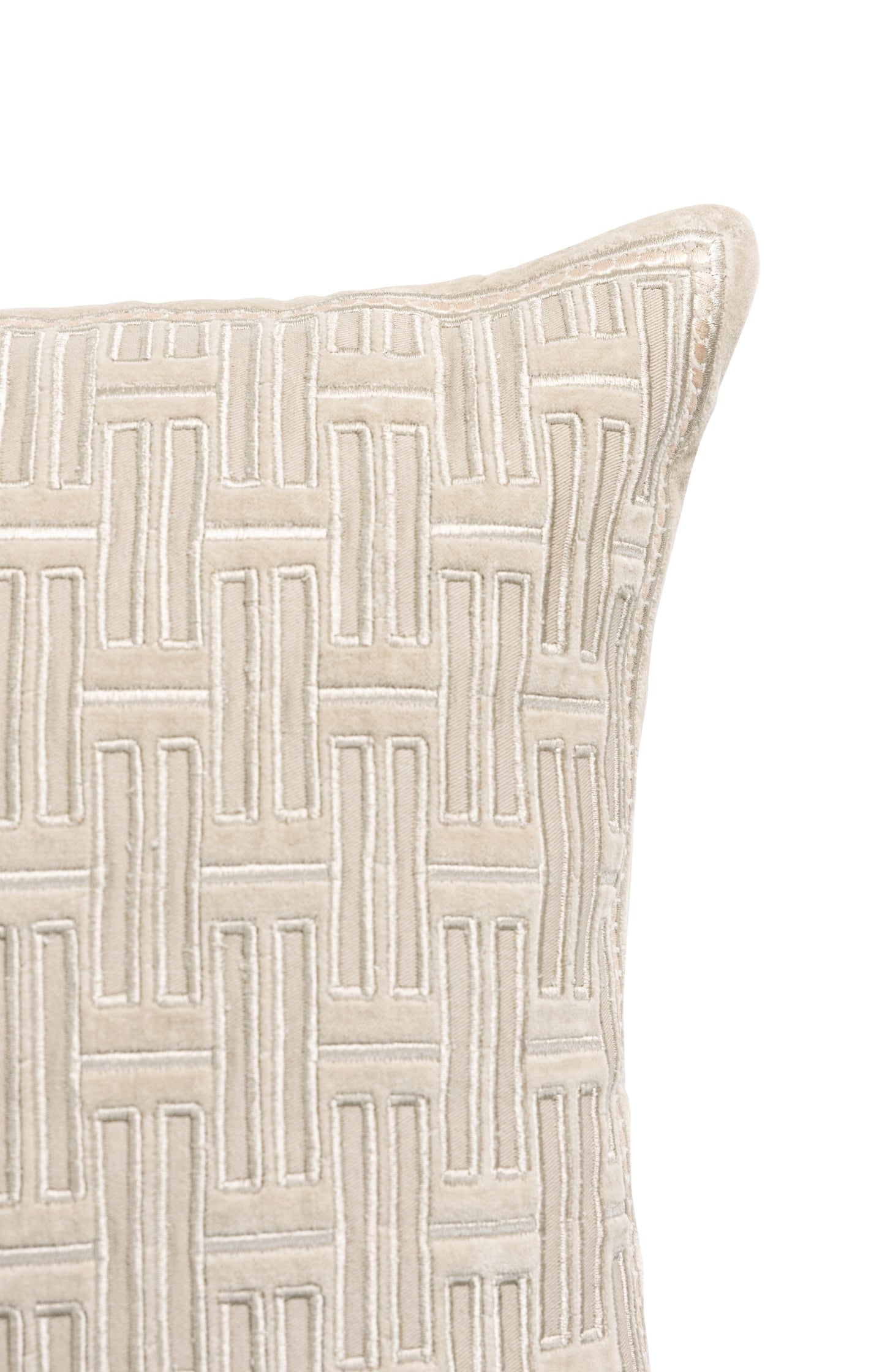 Embroidered velvet cushion - 50x50