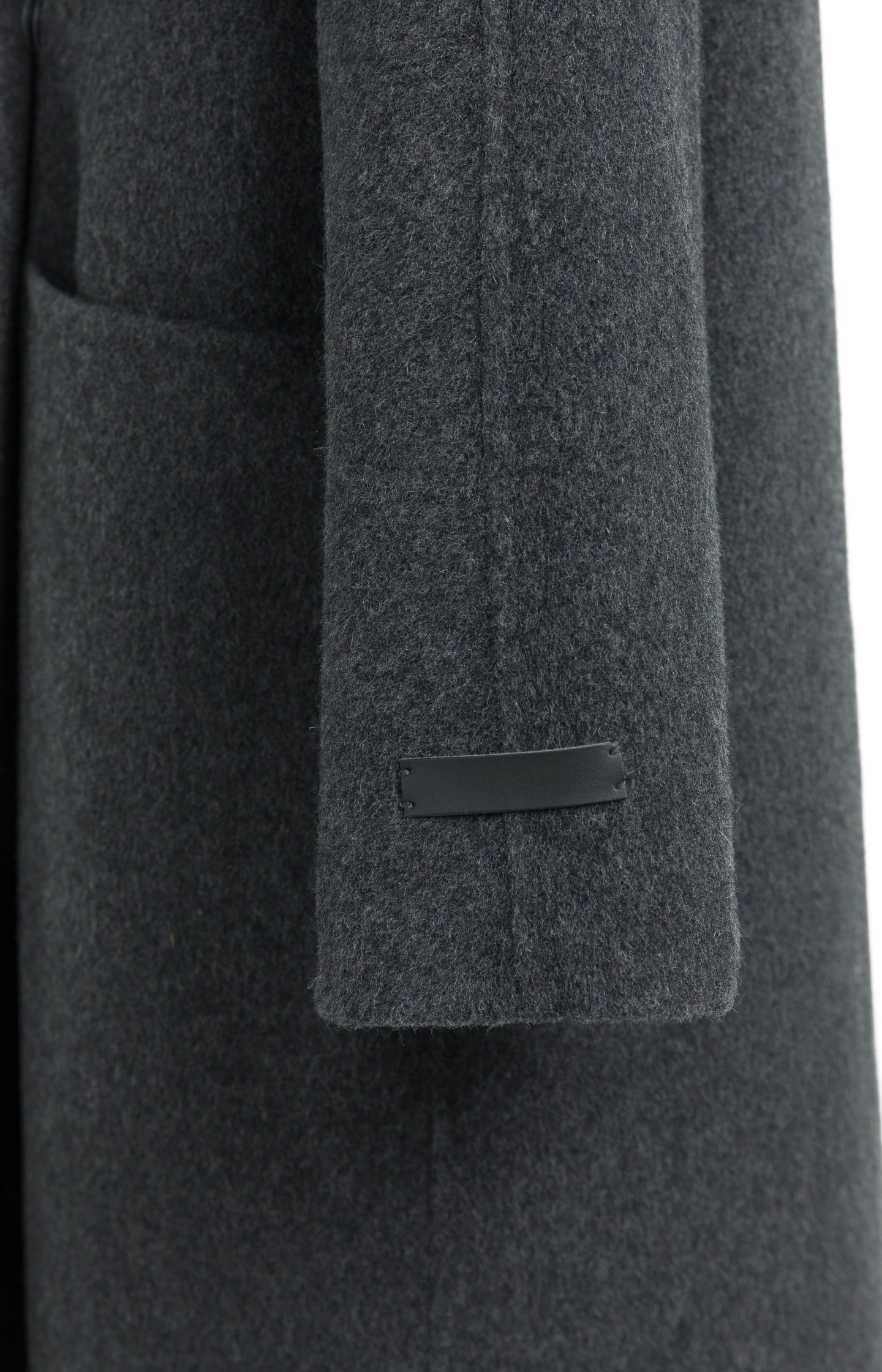 Extra long wool blend coat with oversized fit - Type: lookbook